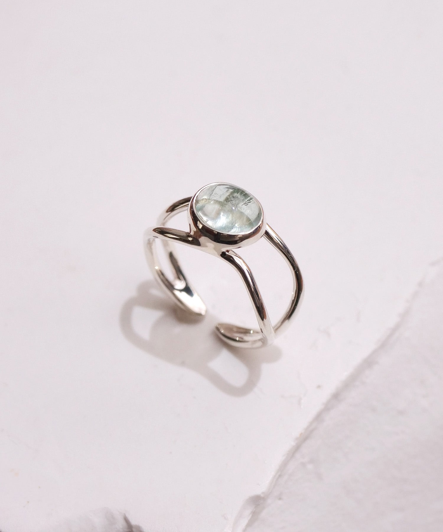 【1点限定】SV925ラクガキフリー天然石ピンキーリング フローライト