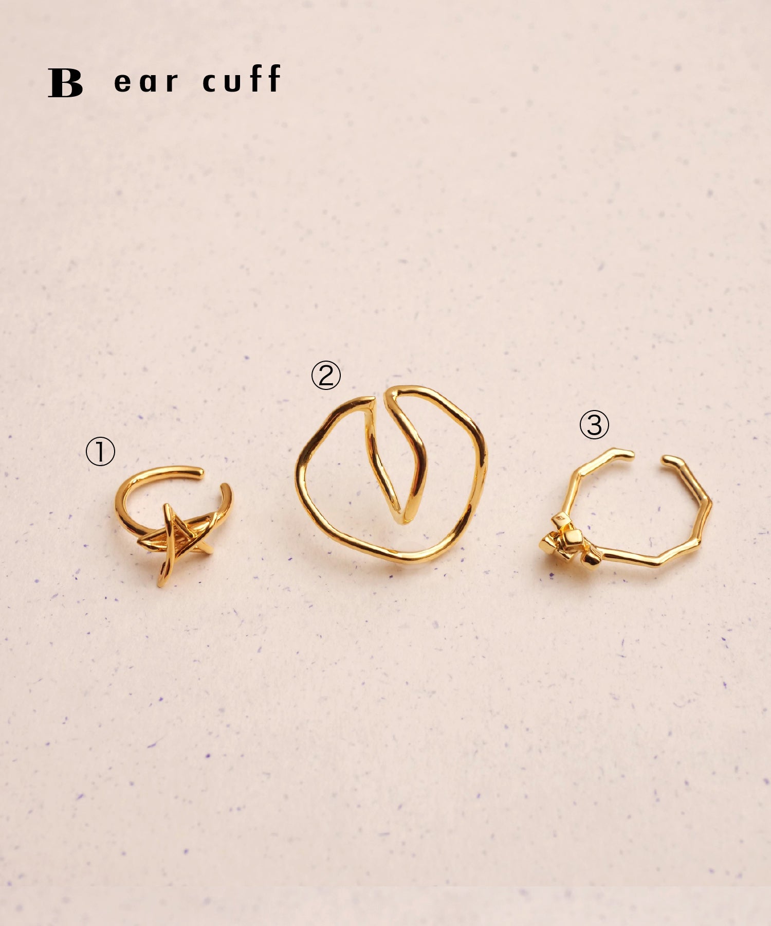 クリスマス限定 ラクガキスターネックレス&イヤーカフ ゴールド&ミックス