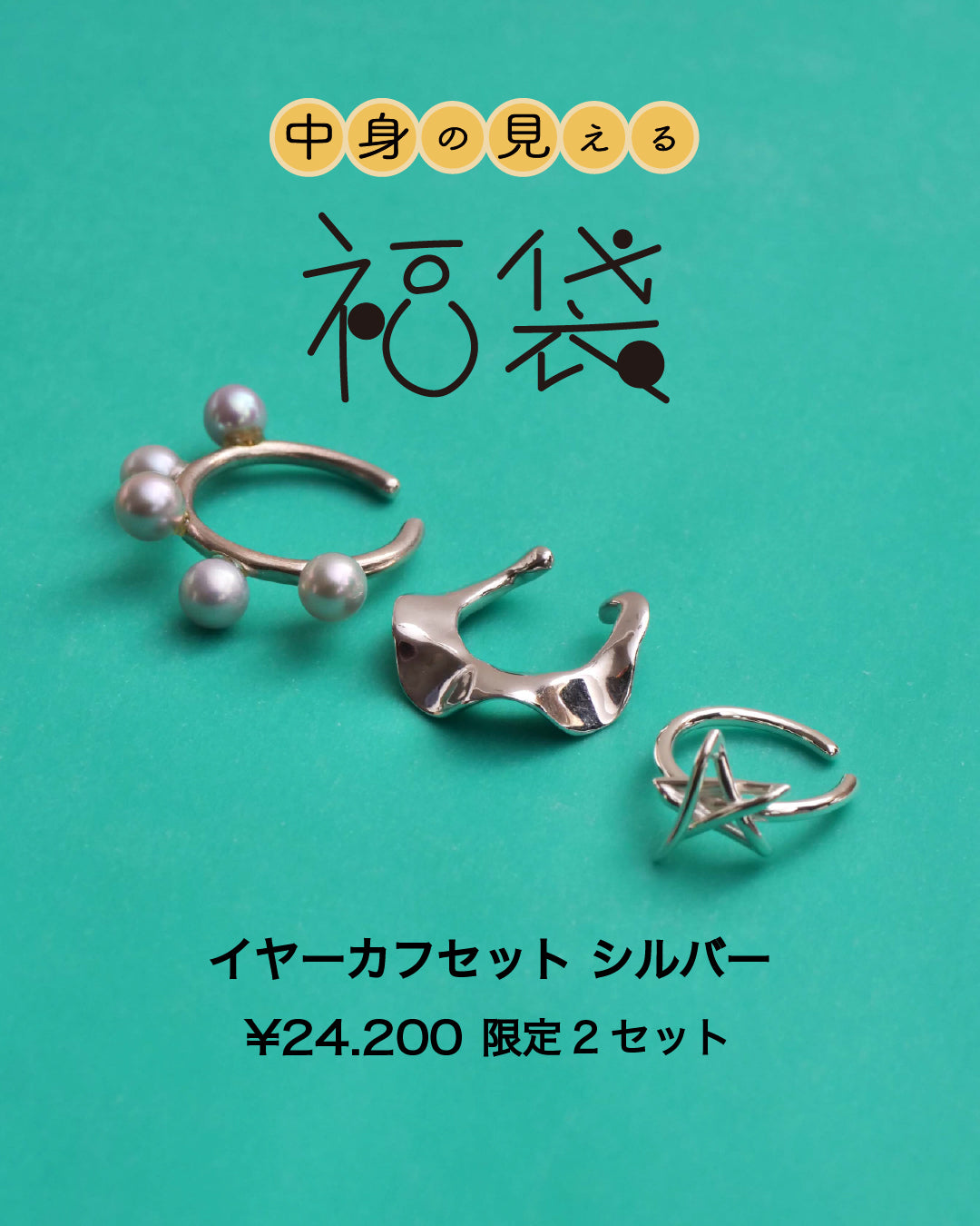 【2026年中身が見える福袋】イヤーカフセット シルバー