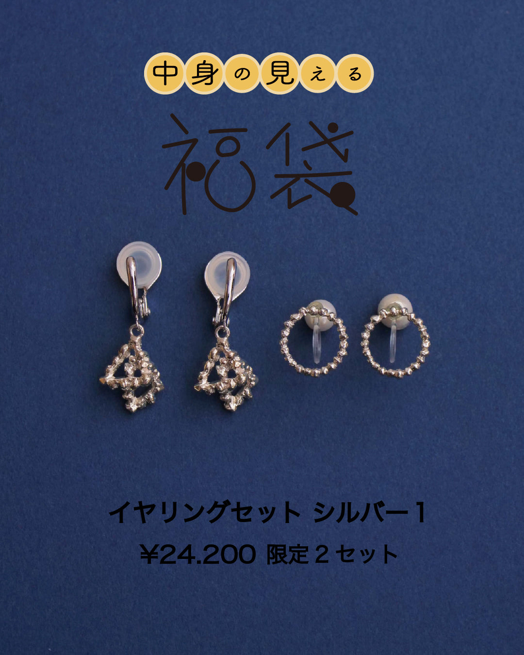 【2026年中身が見える福袋】イヤリングセット シルバー1