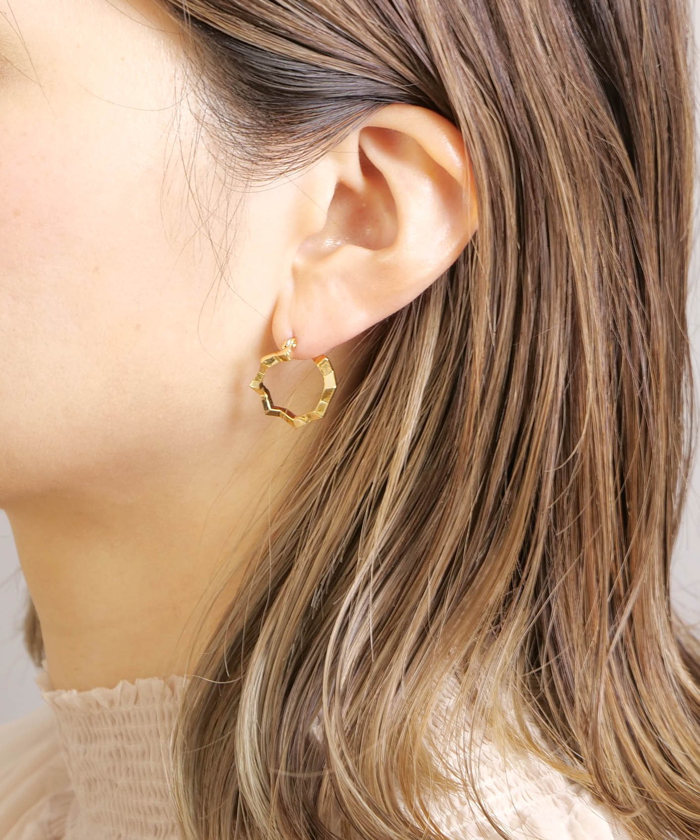 【矢泽心佩戴】折纸凹凸环耳环