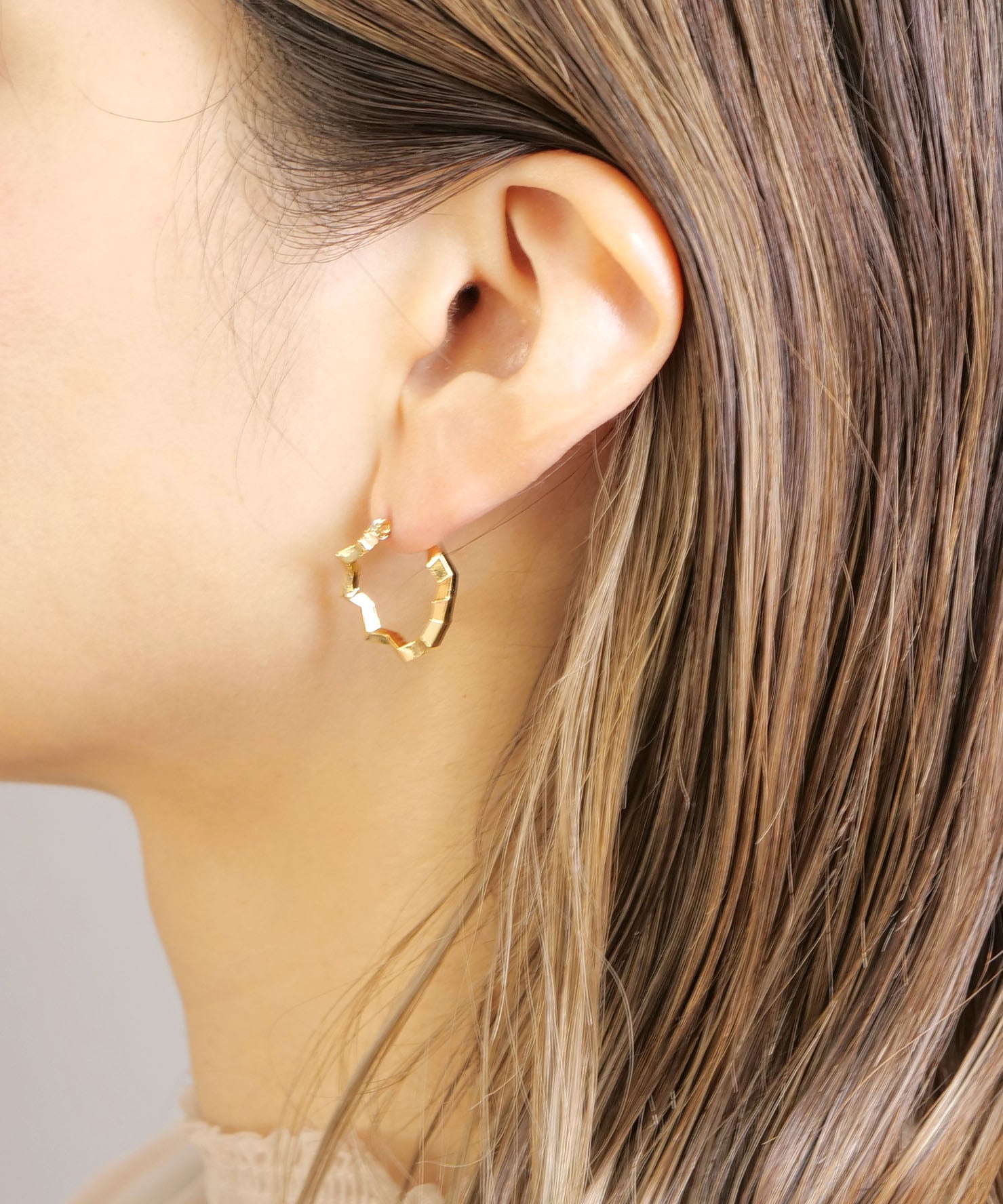 【矢泽心佩戴】折纸凹凸环耳环