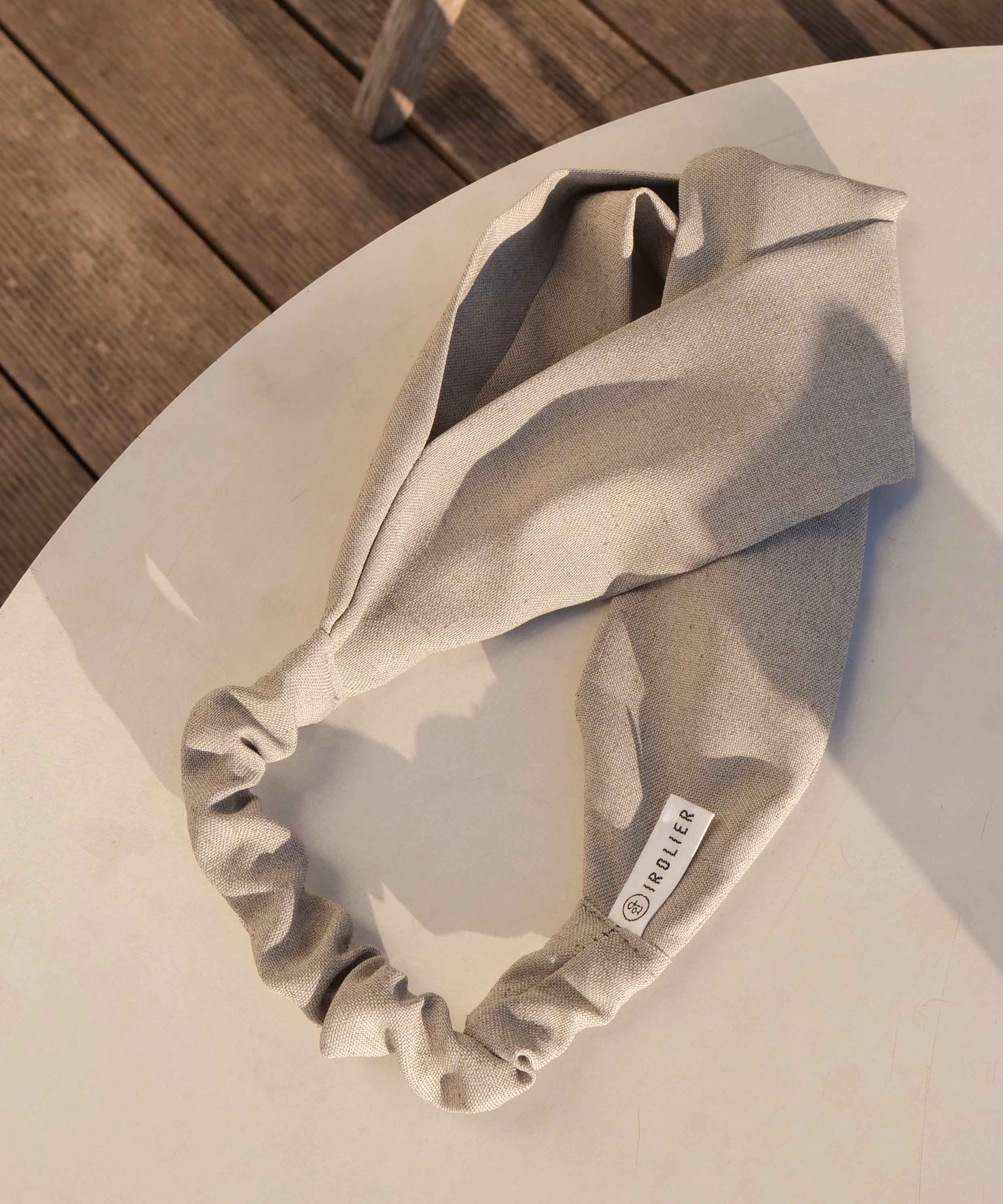Natural linen style turban