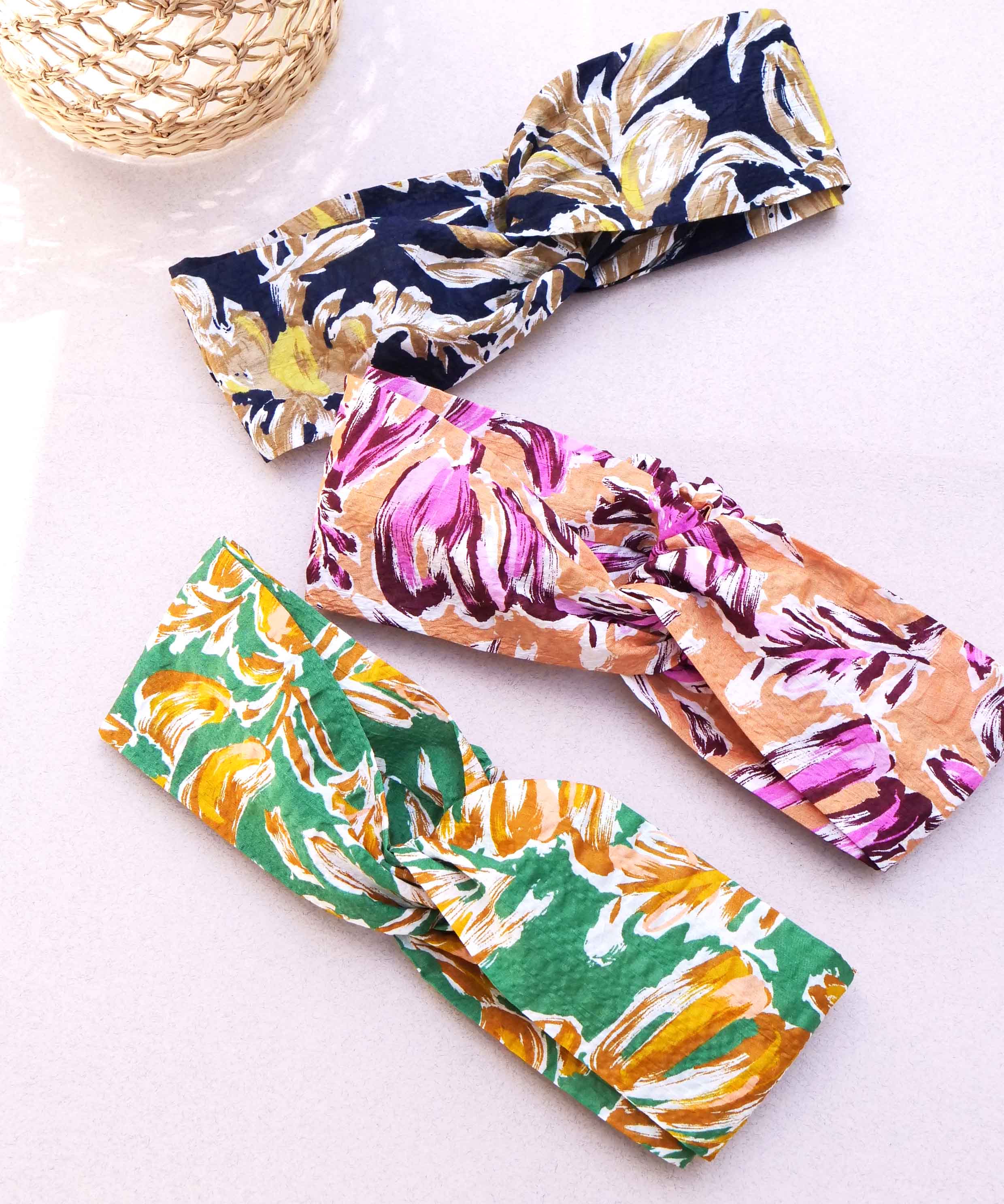 彩色印花棉质头巾