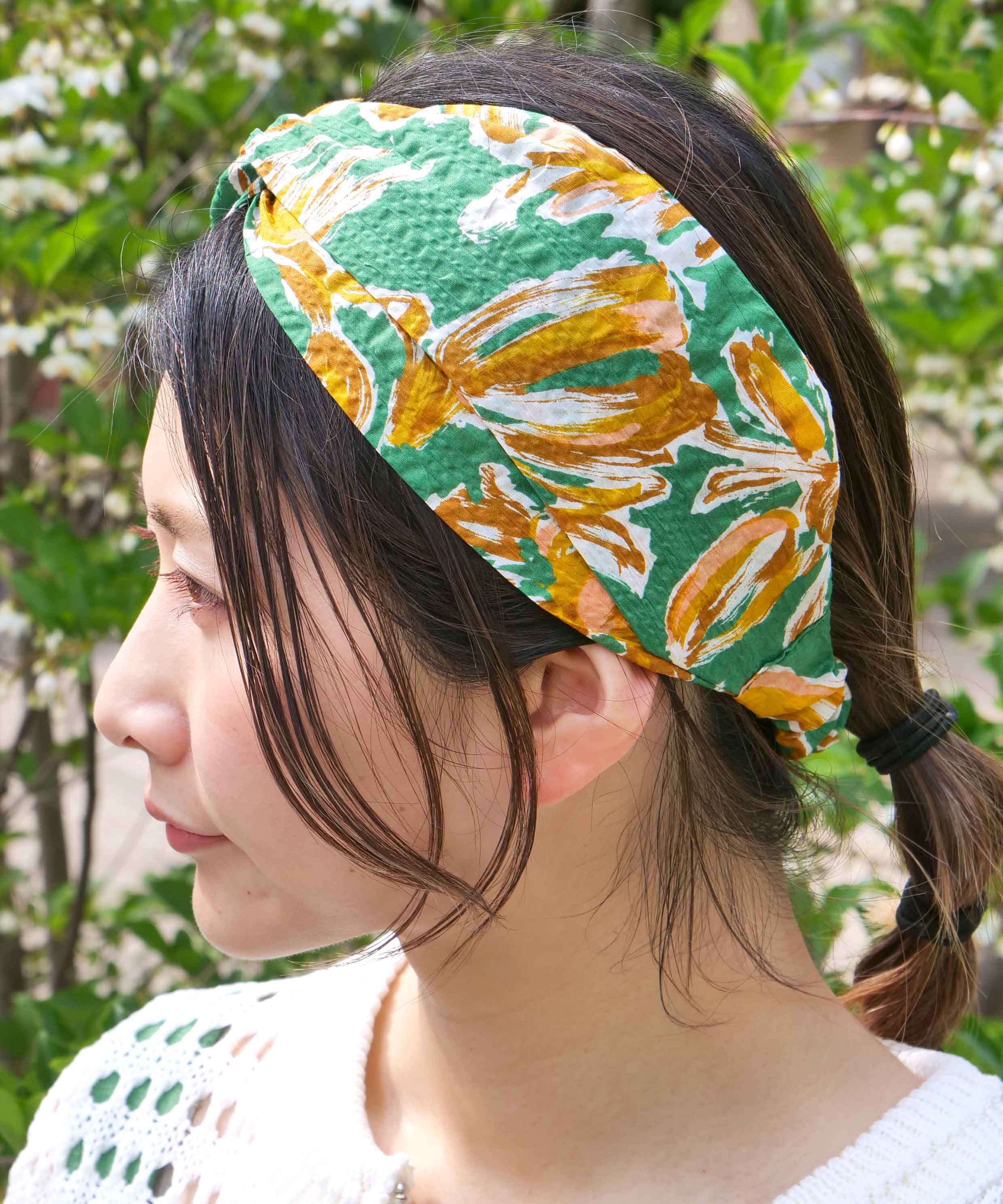 彩色印花棉质头巾