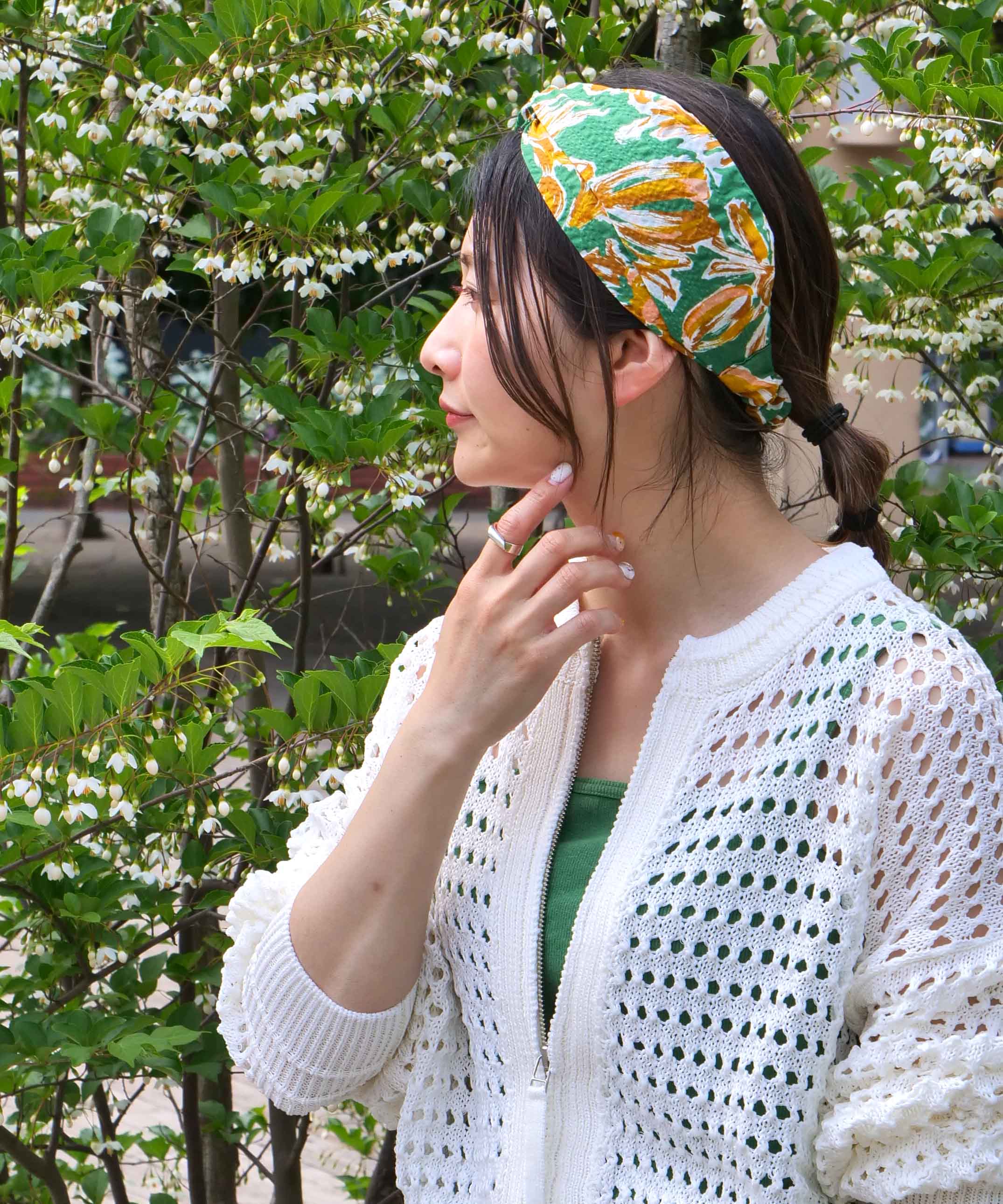 彩色印花棉质头巾