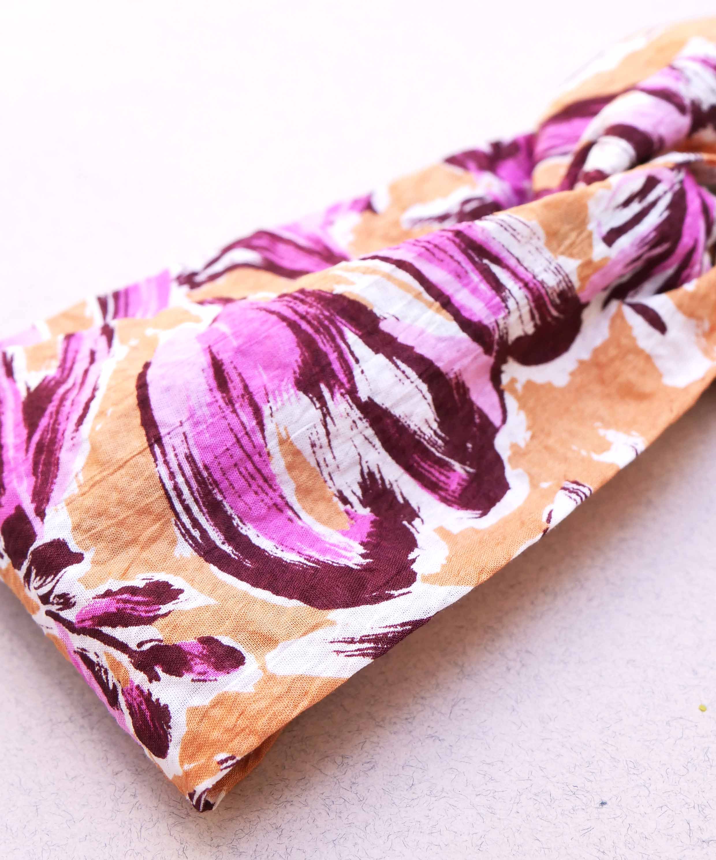 彩色印花棉质头巾