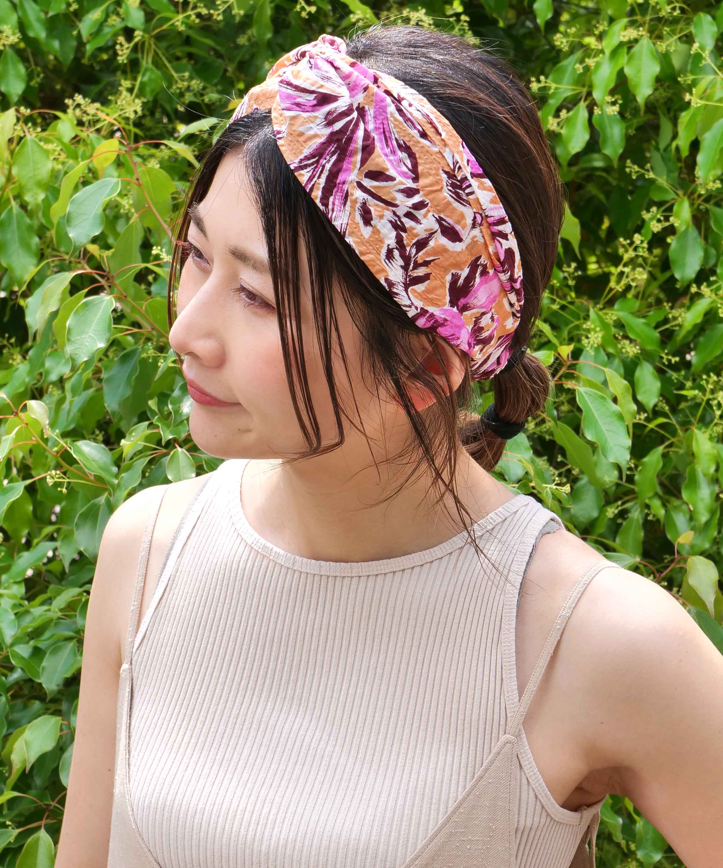 彩色印花棉质头巾