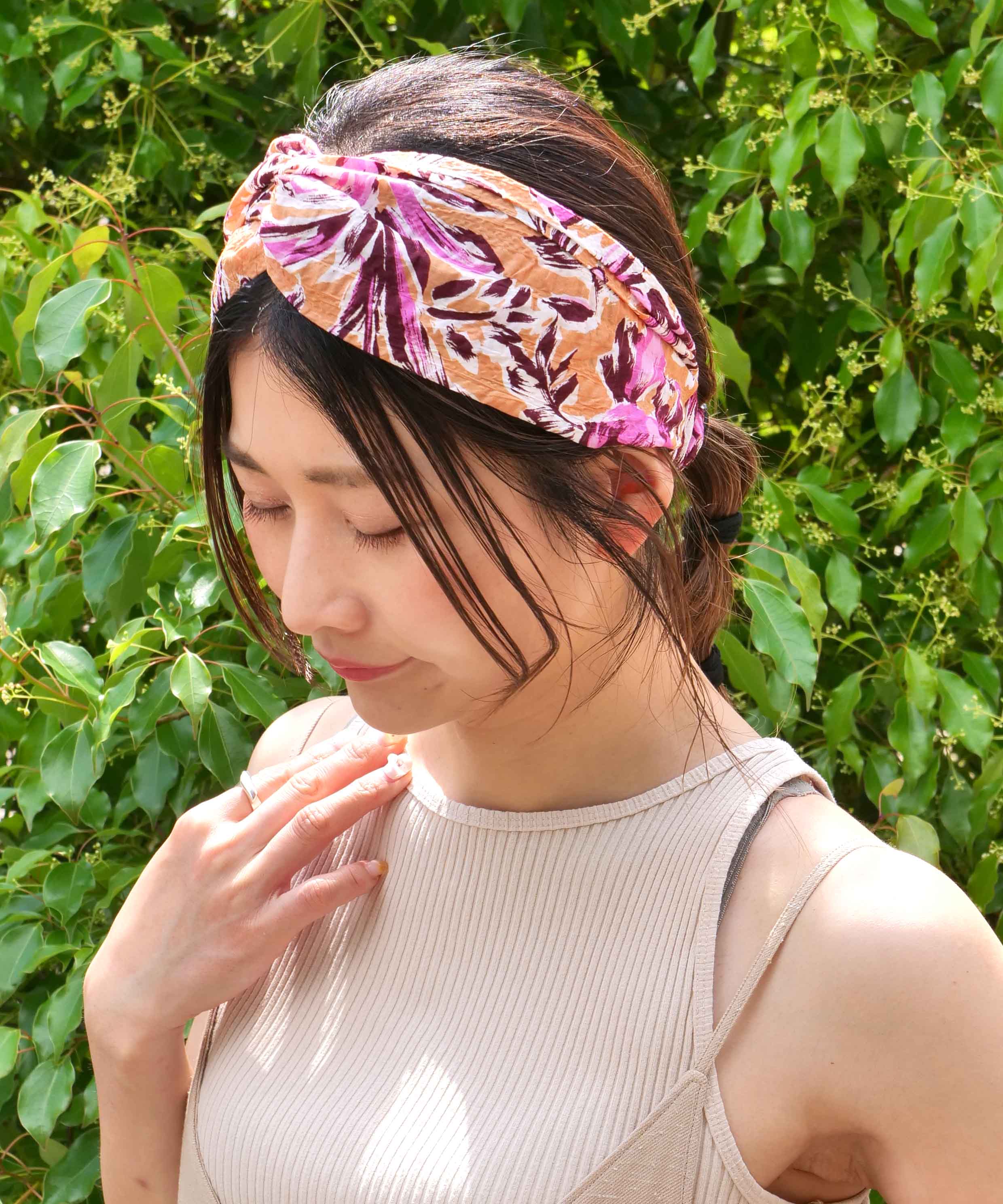 彩色印花棉质头巾