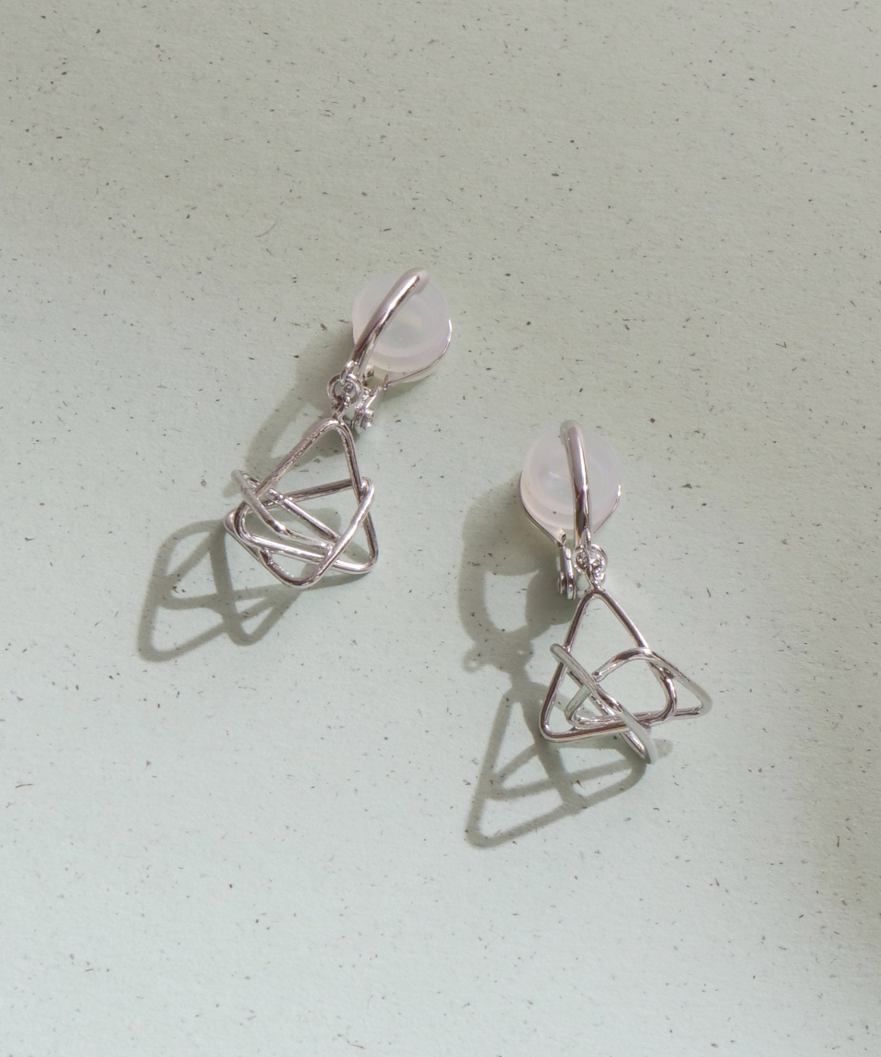 SV925 Graffiti 3D Triangle Earrings