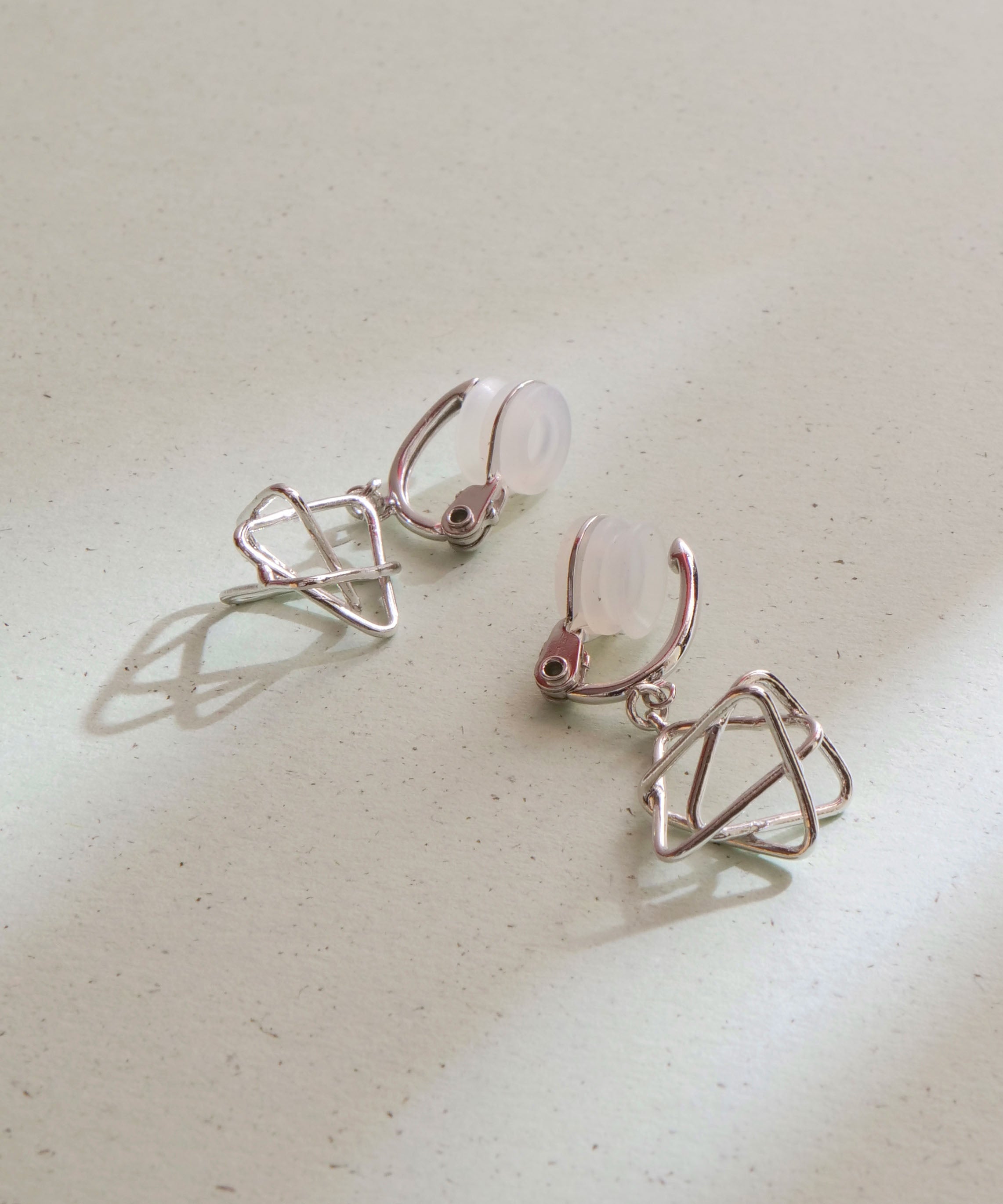 SV925 Graffiti 3D Triangle Earrings