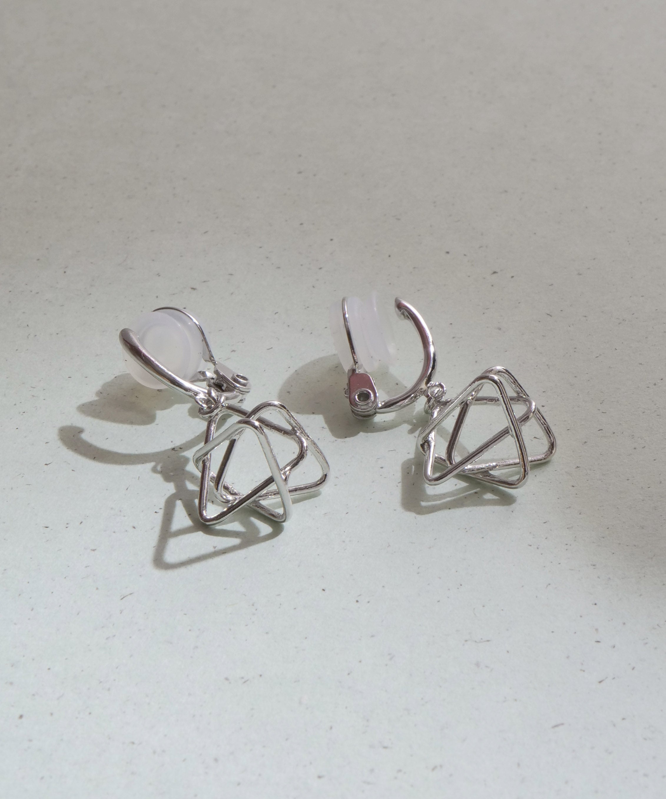 SV925 Graffiti 3D Triangle Earrings