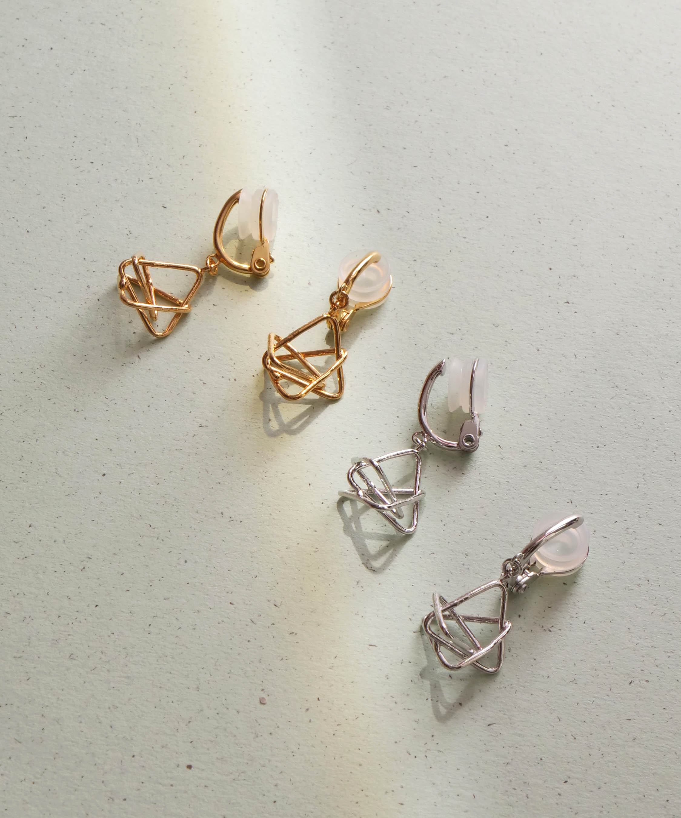 SV925 Graffiti 3D Triangle Earrings