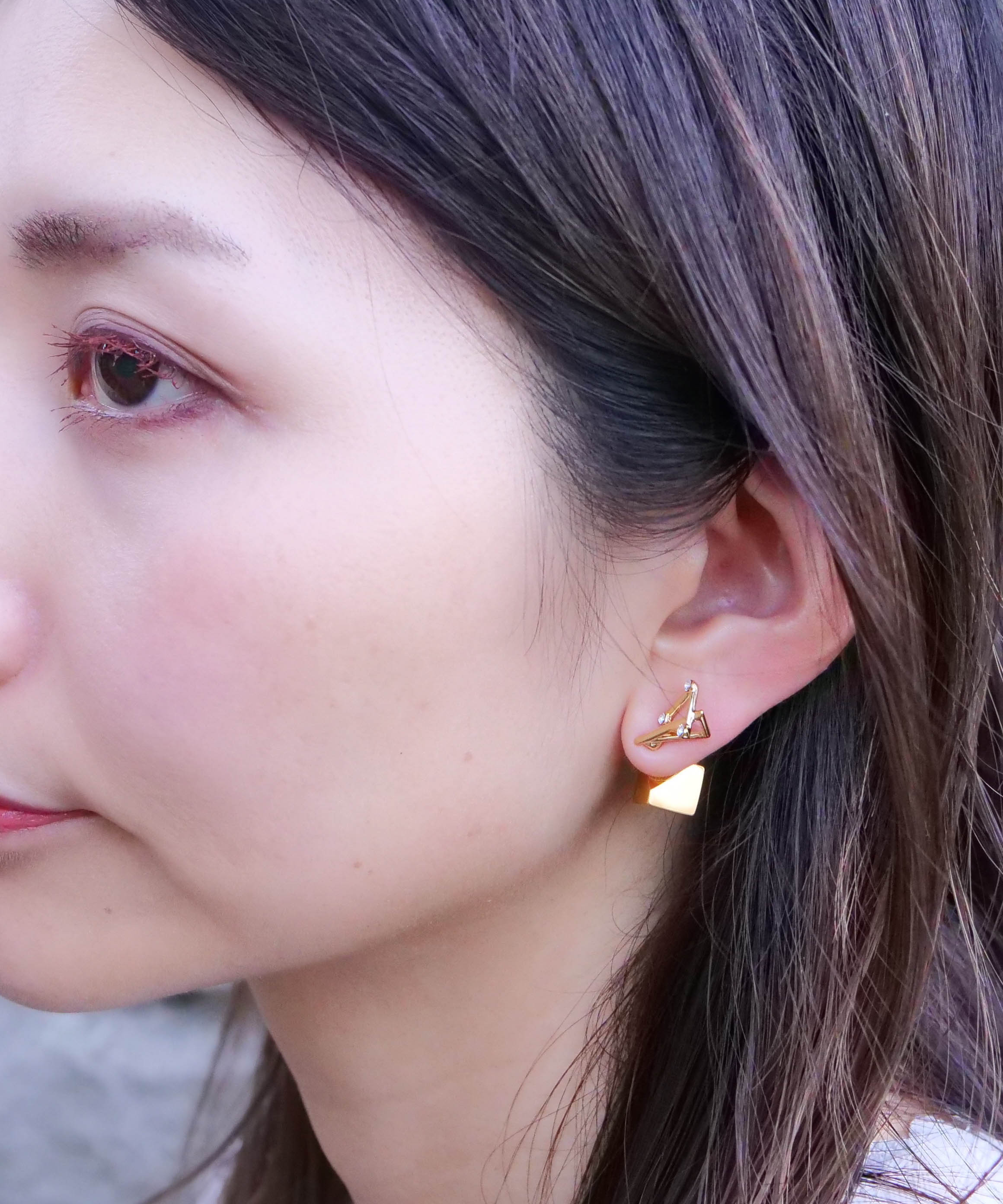 3D水晶立方体耳环