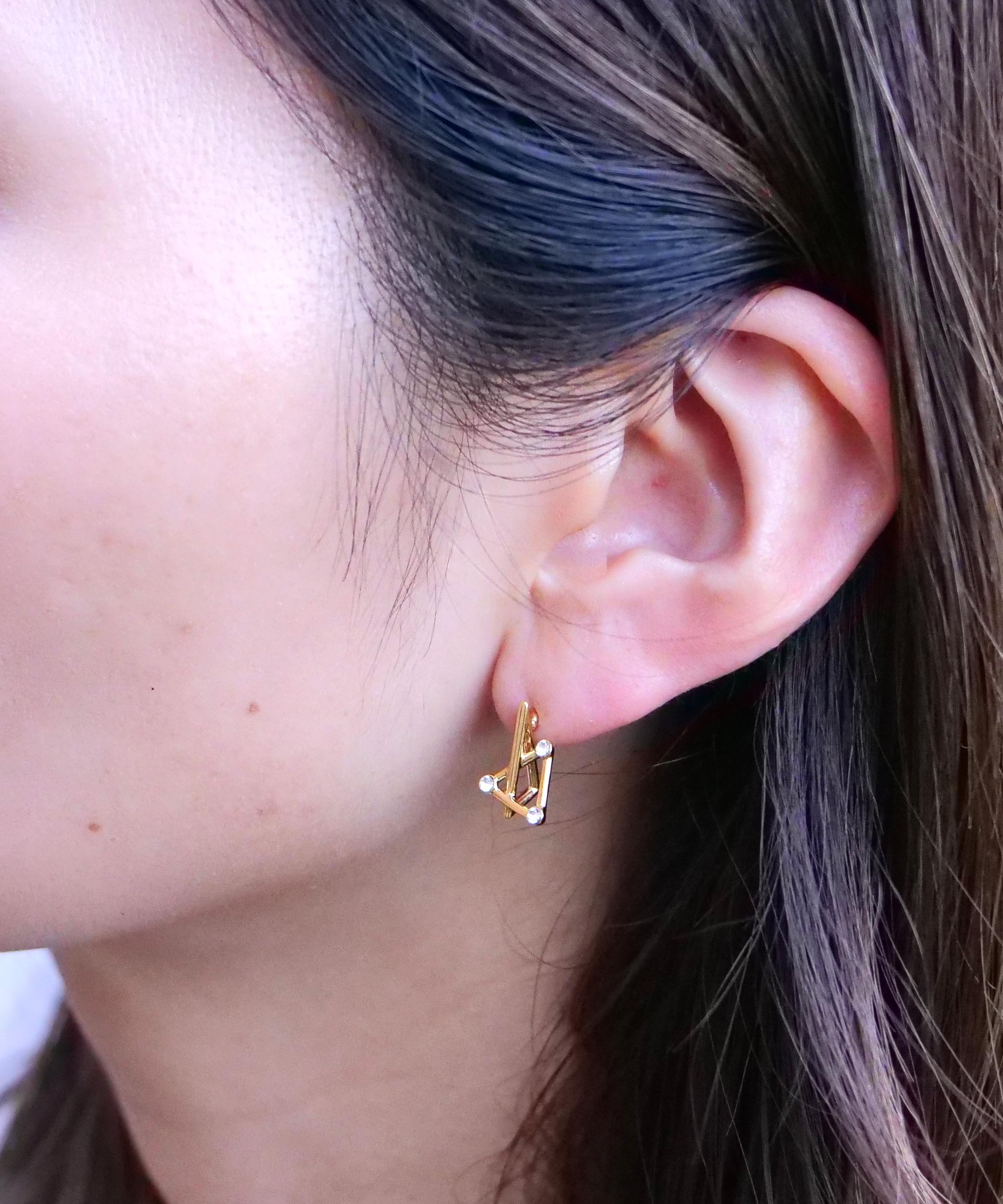 3D水晶立方体耳环