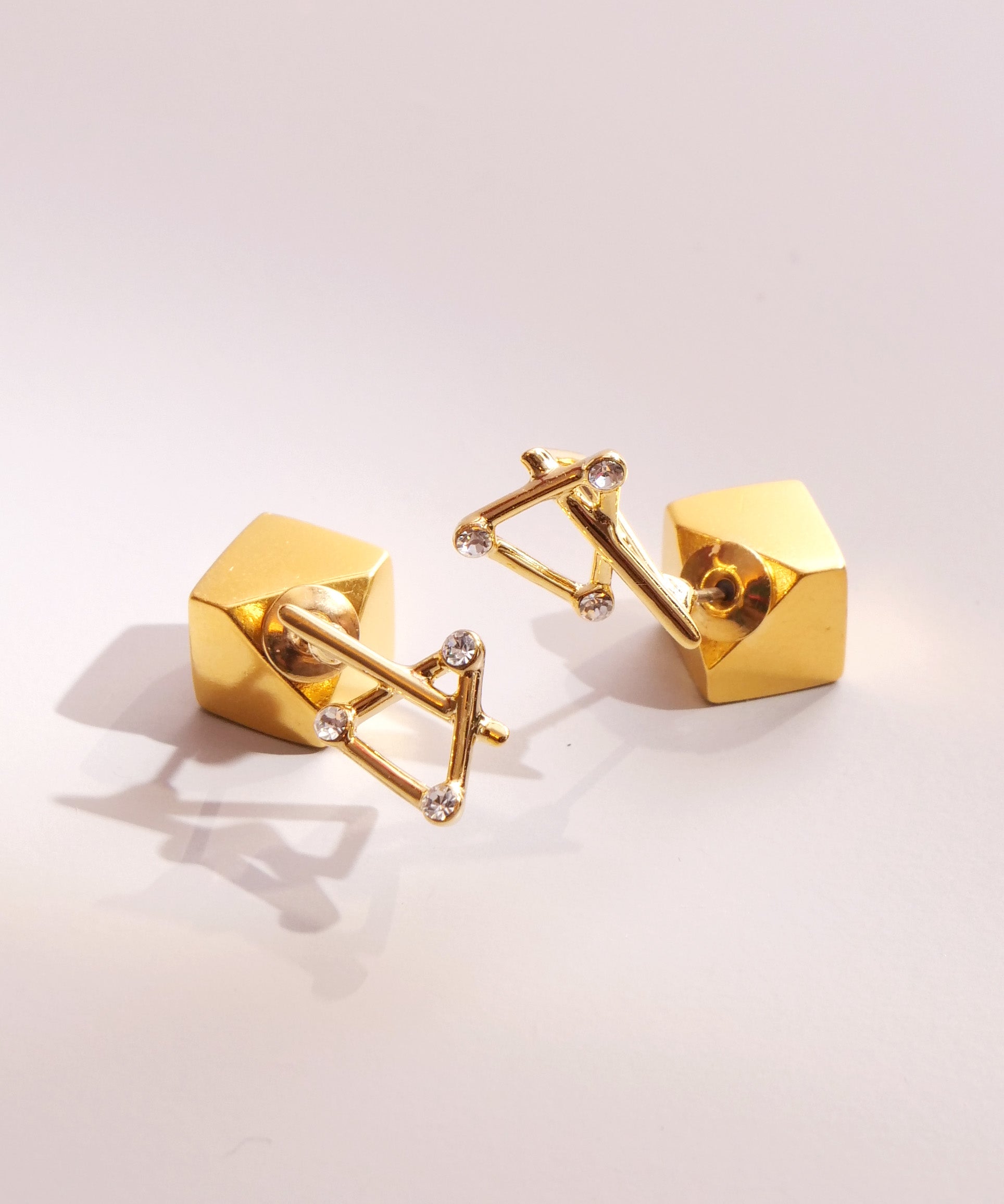 3D水晶立方体耳环