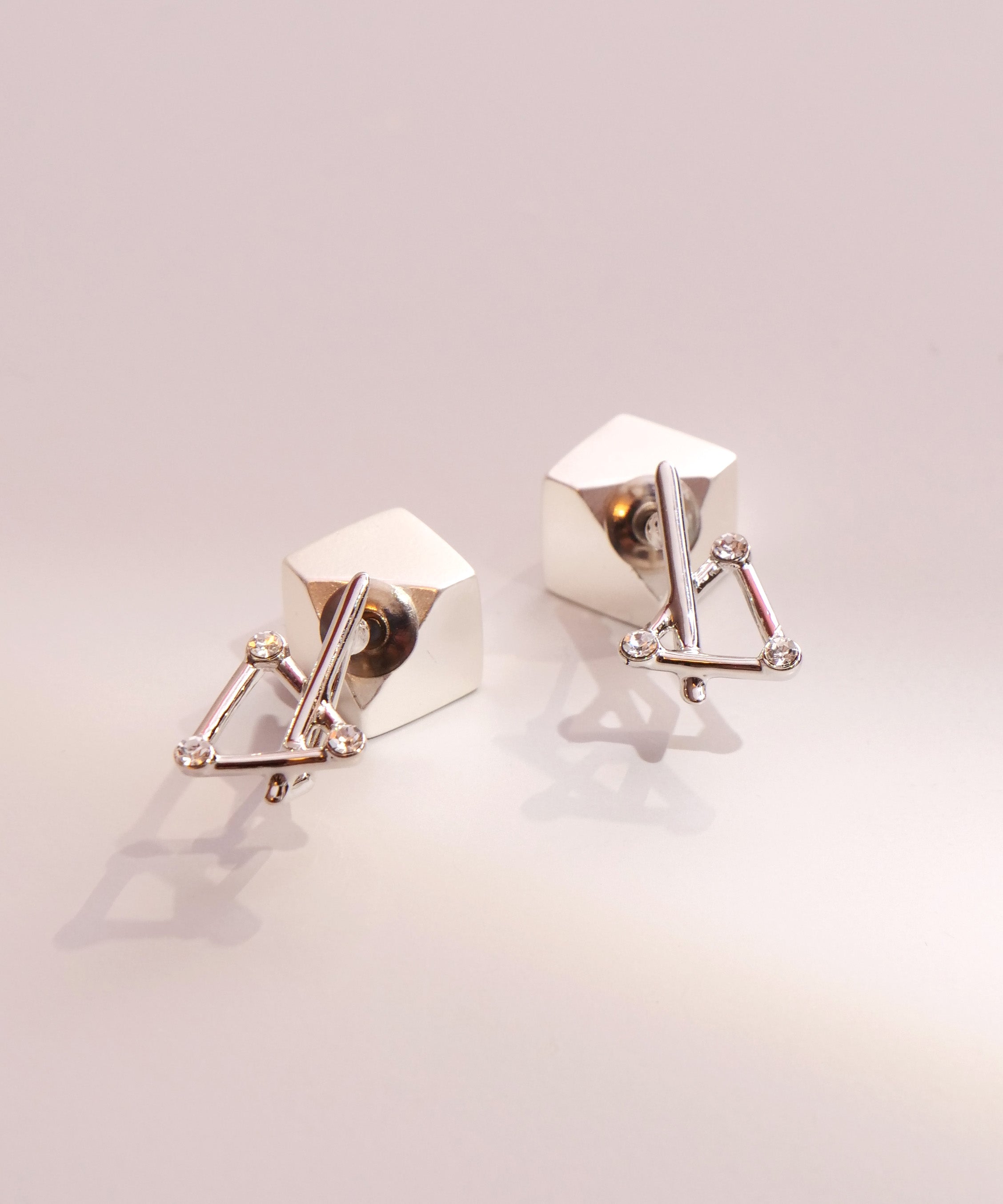 3D水晶立方体耳环