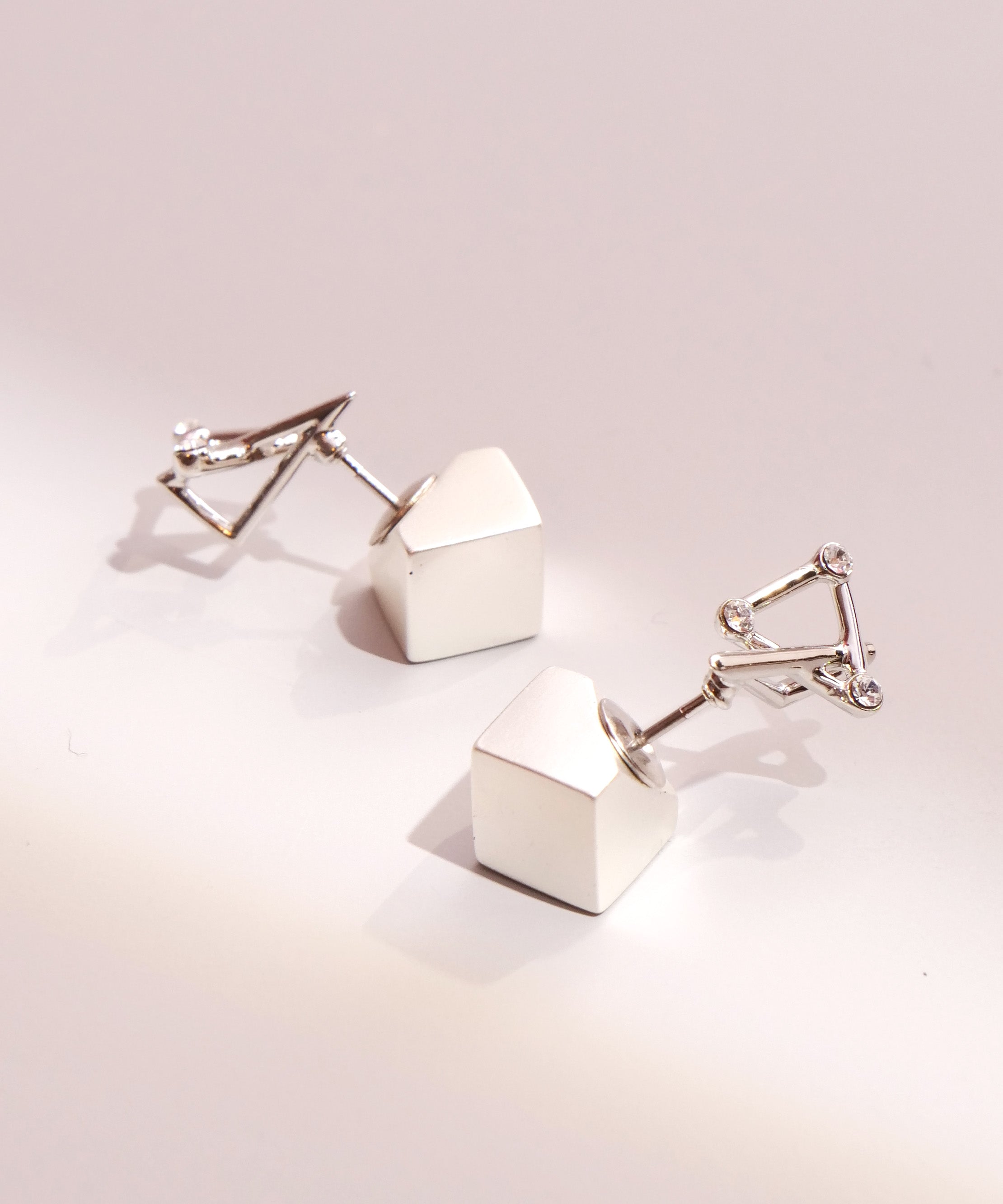 3D水晶立方体耳环