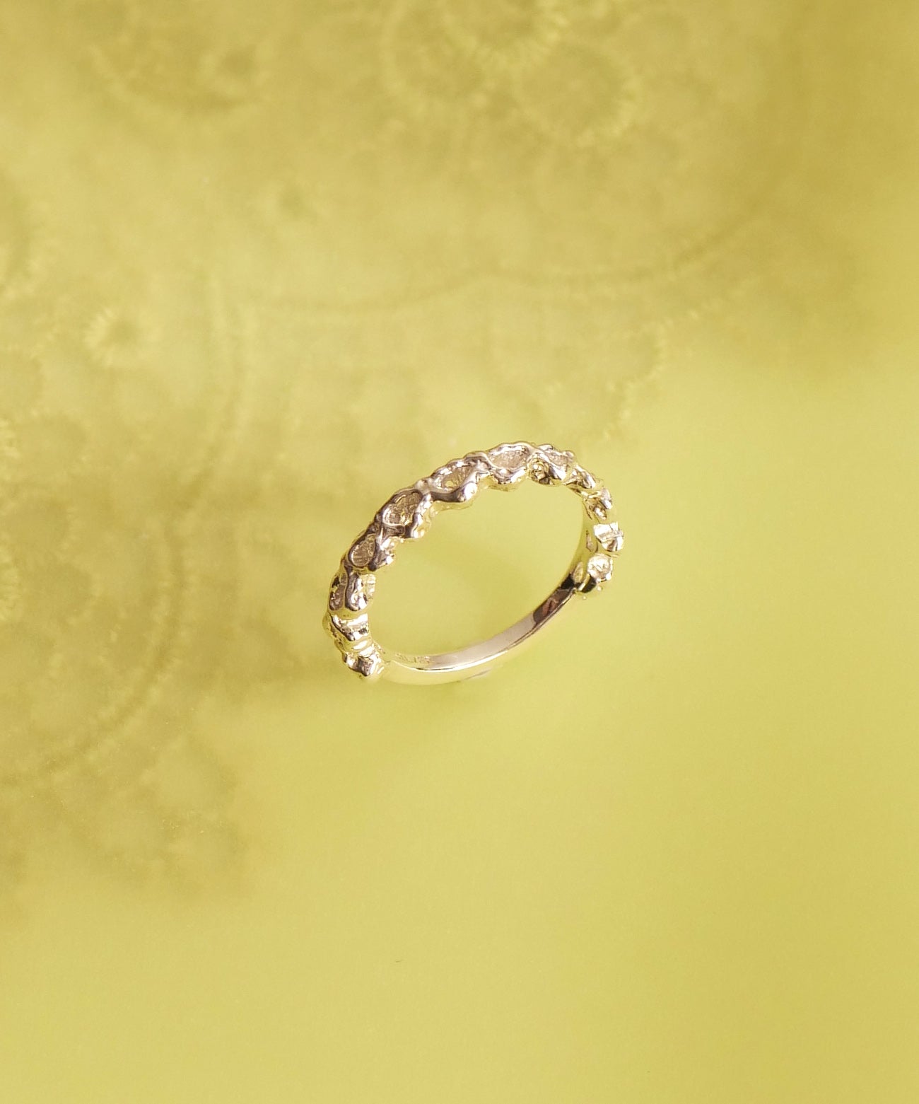 SV925 剪纸蕾丝小指环 银色 3号 5号 7号