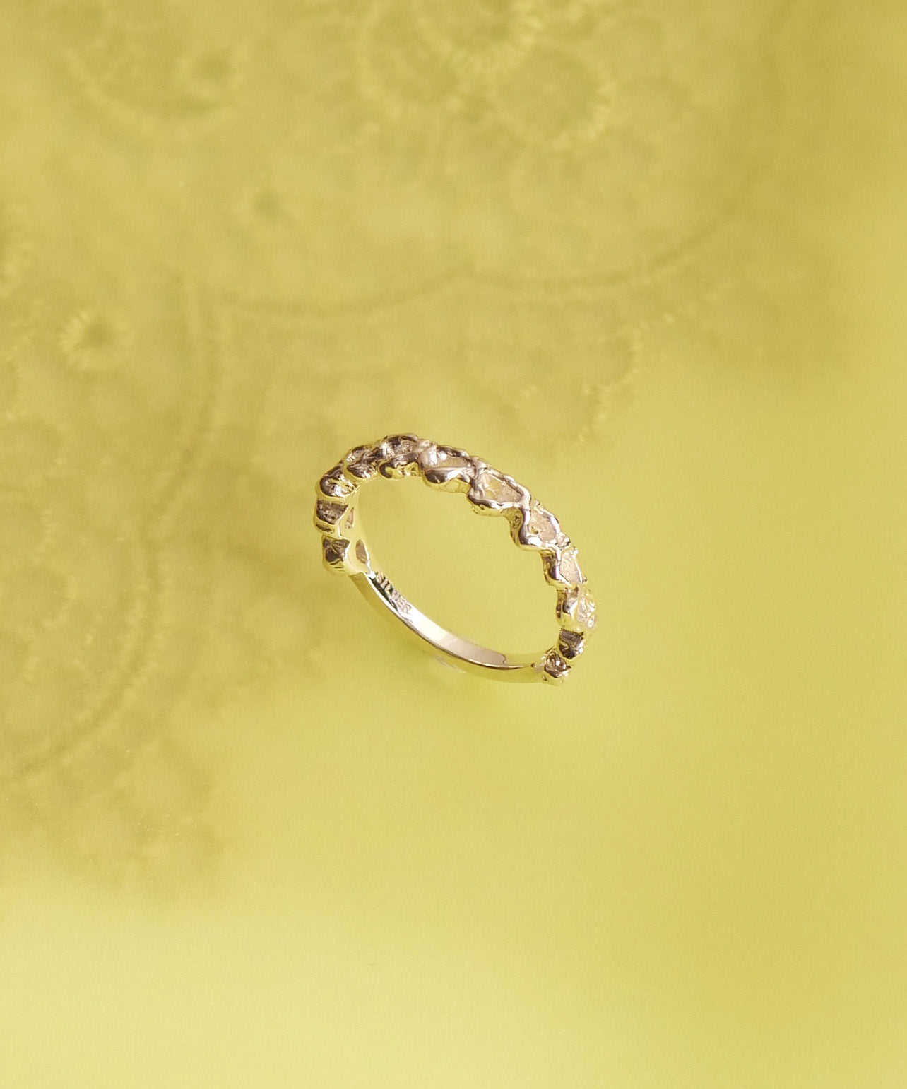 SV925 Cutout Lace Pinky Ring Silver Size 3, 5, 7