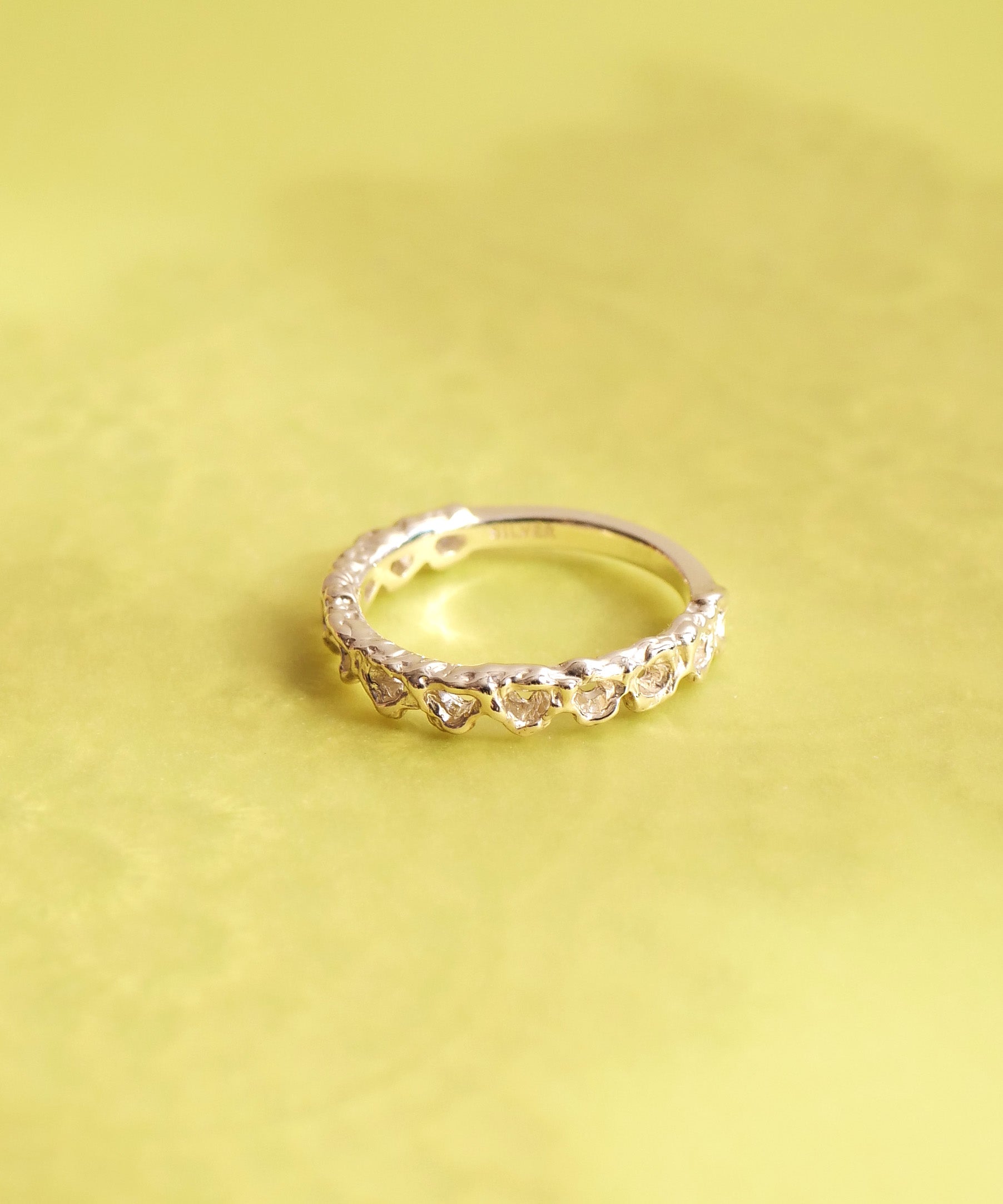 SV925 Cutout Lace Pinky Ring Silver Size 3, 5, 7