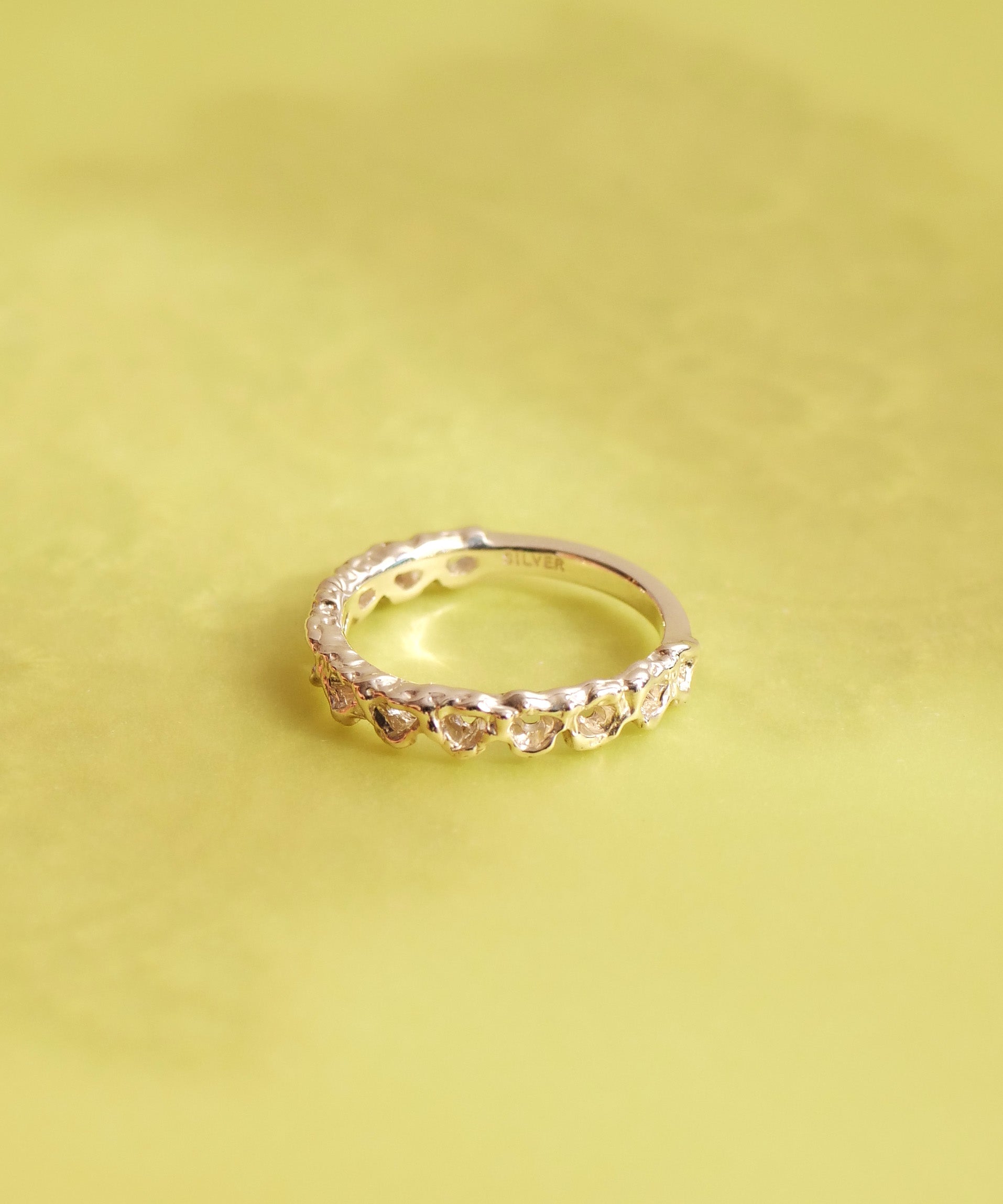 SV925 Cutout Lace Pinky Ring Silver Size 3, 5, 7