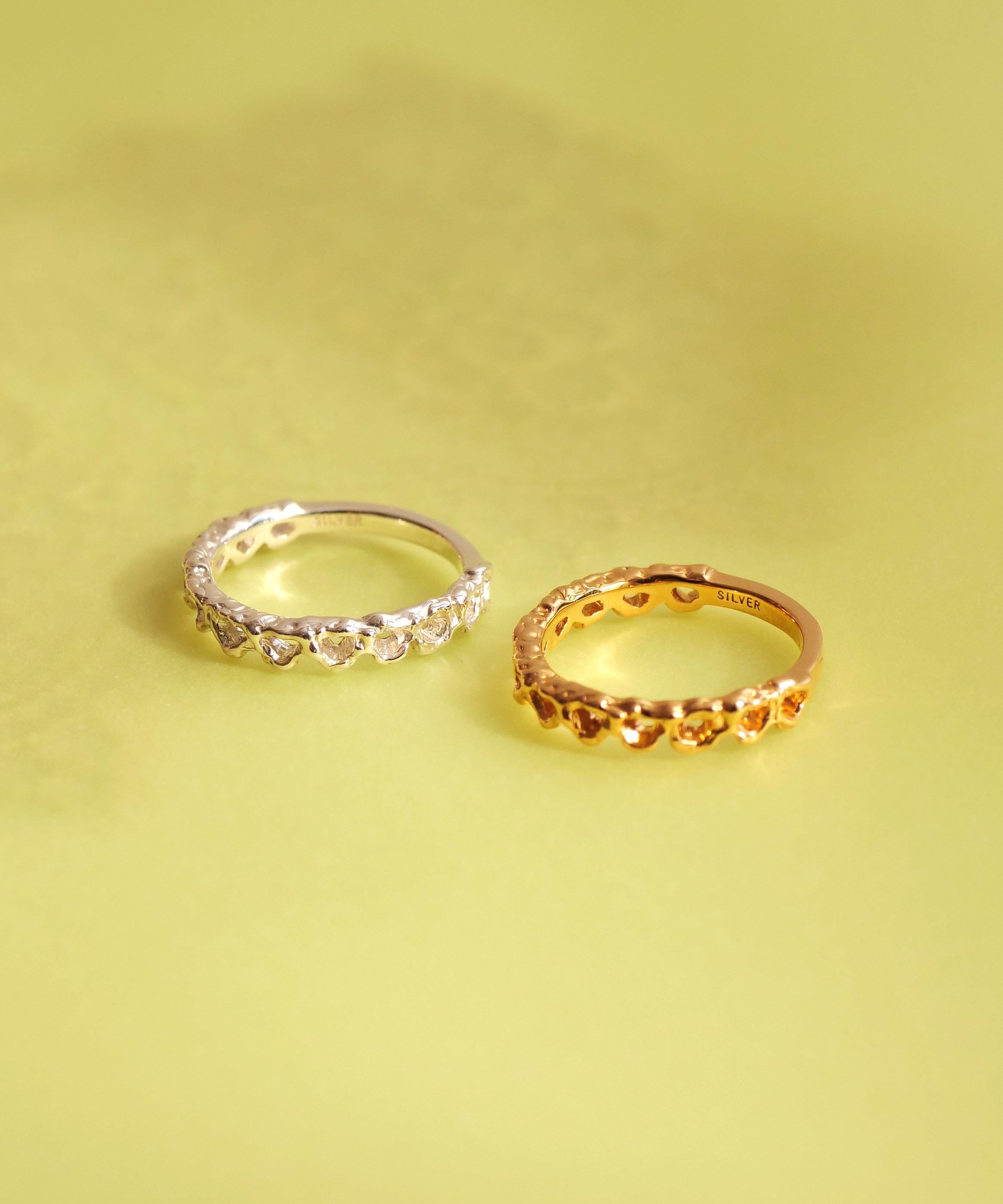 SV925 Cutout Lace Pinky Ring Silver Size 3, 5, 7