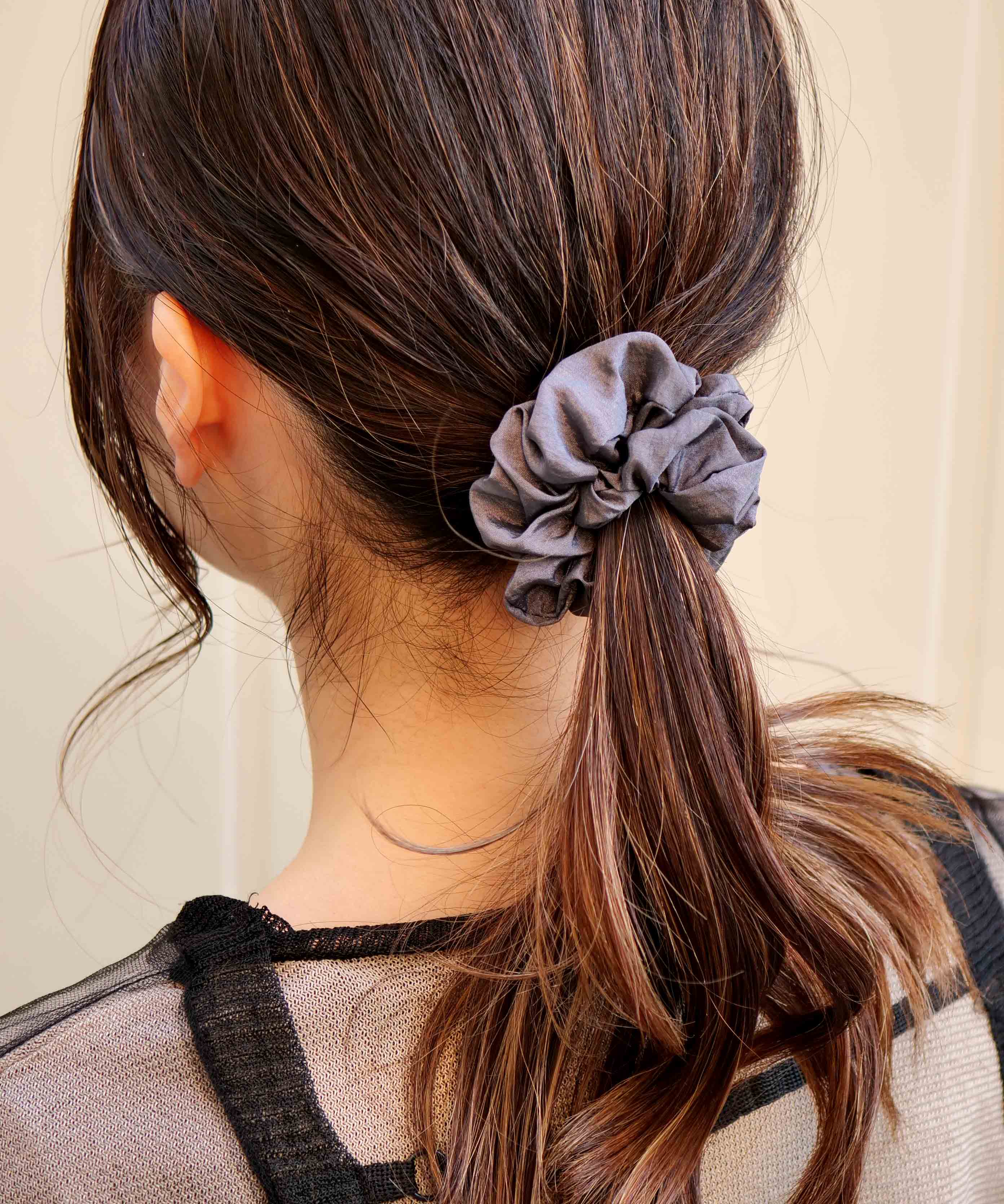 Colorful flower print scrunchie set of 2