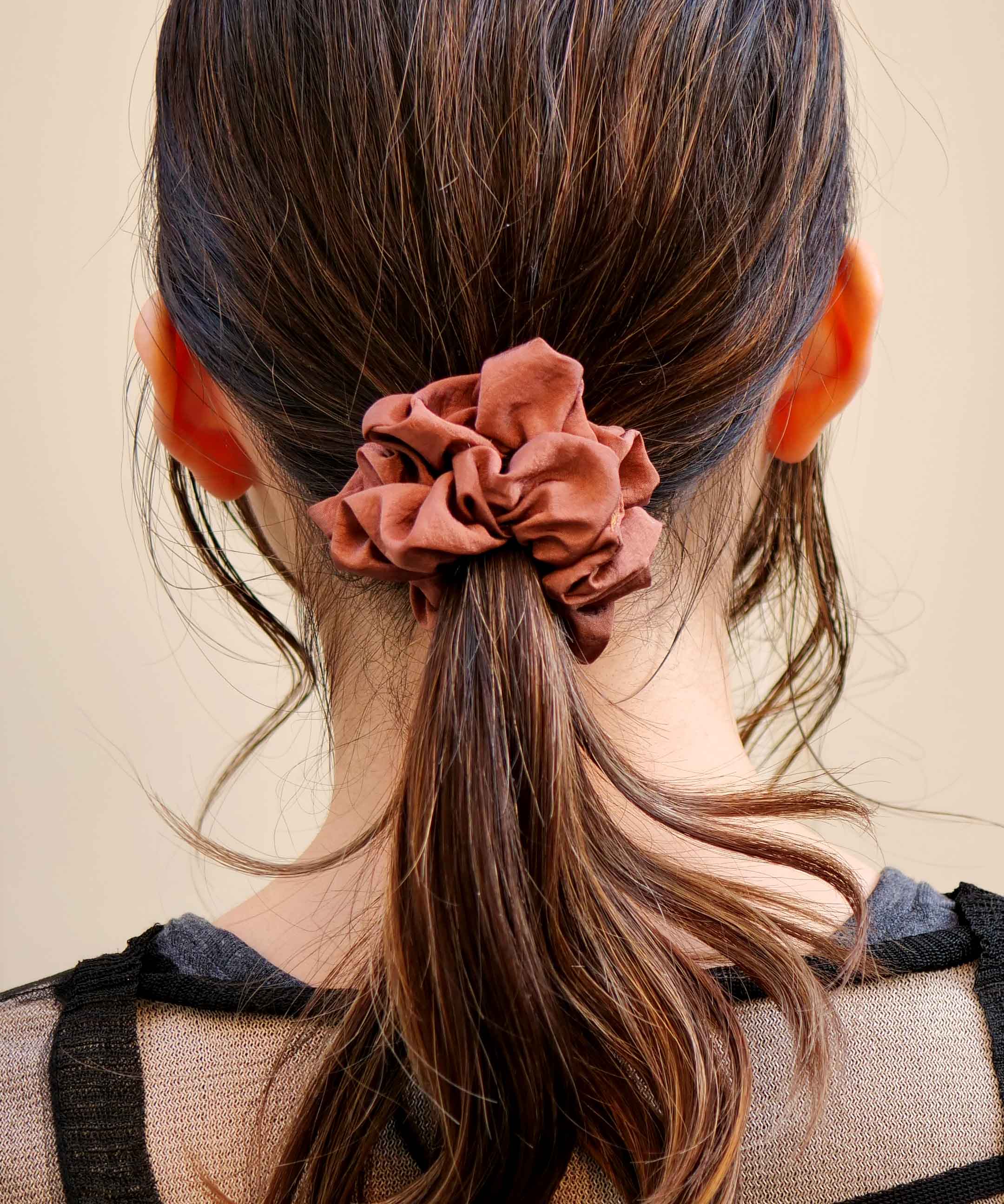 See-through velvet 2-set scrunchie