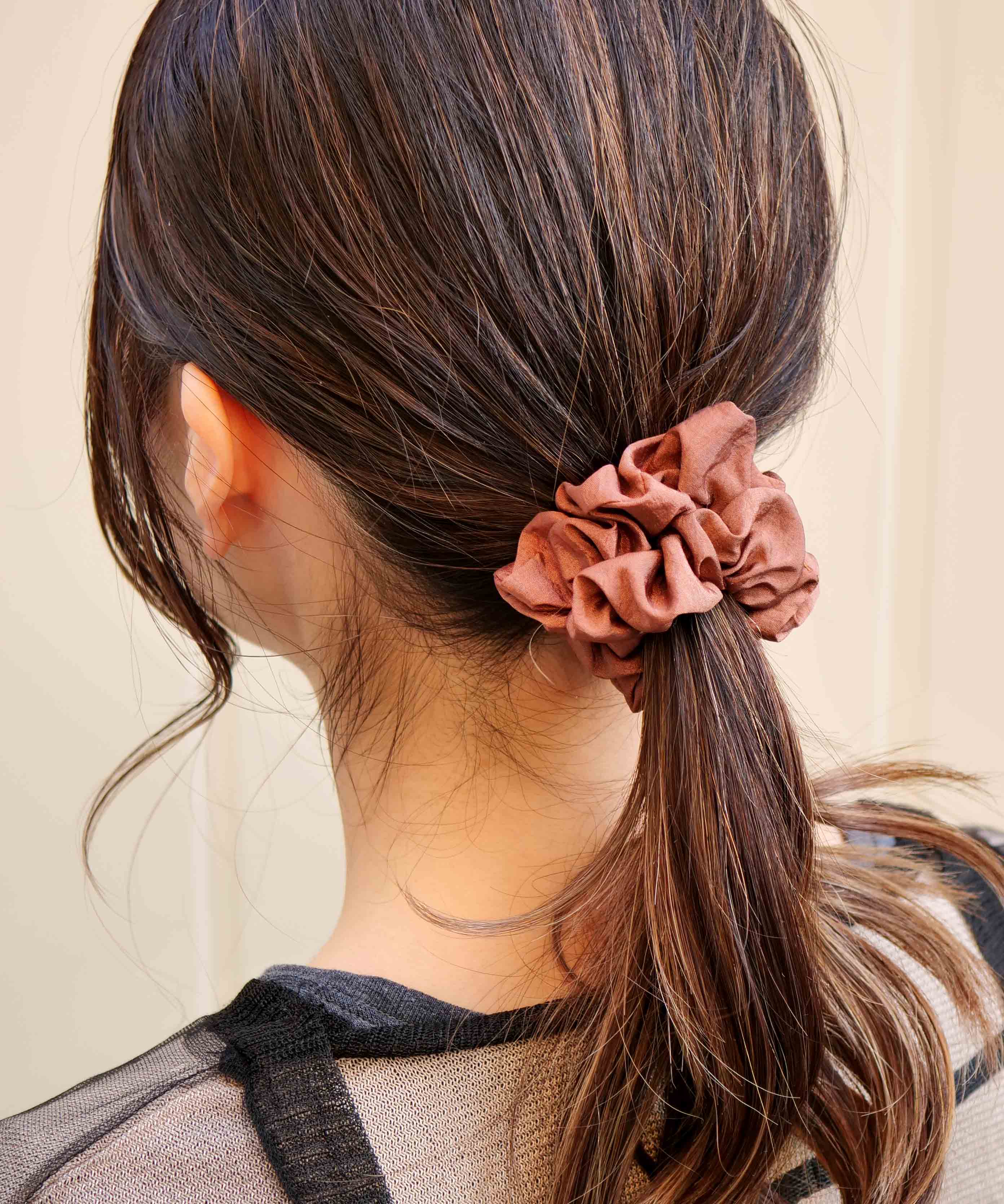 See-through velvet 2-set scrunchie