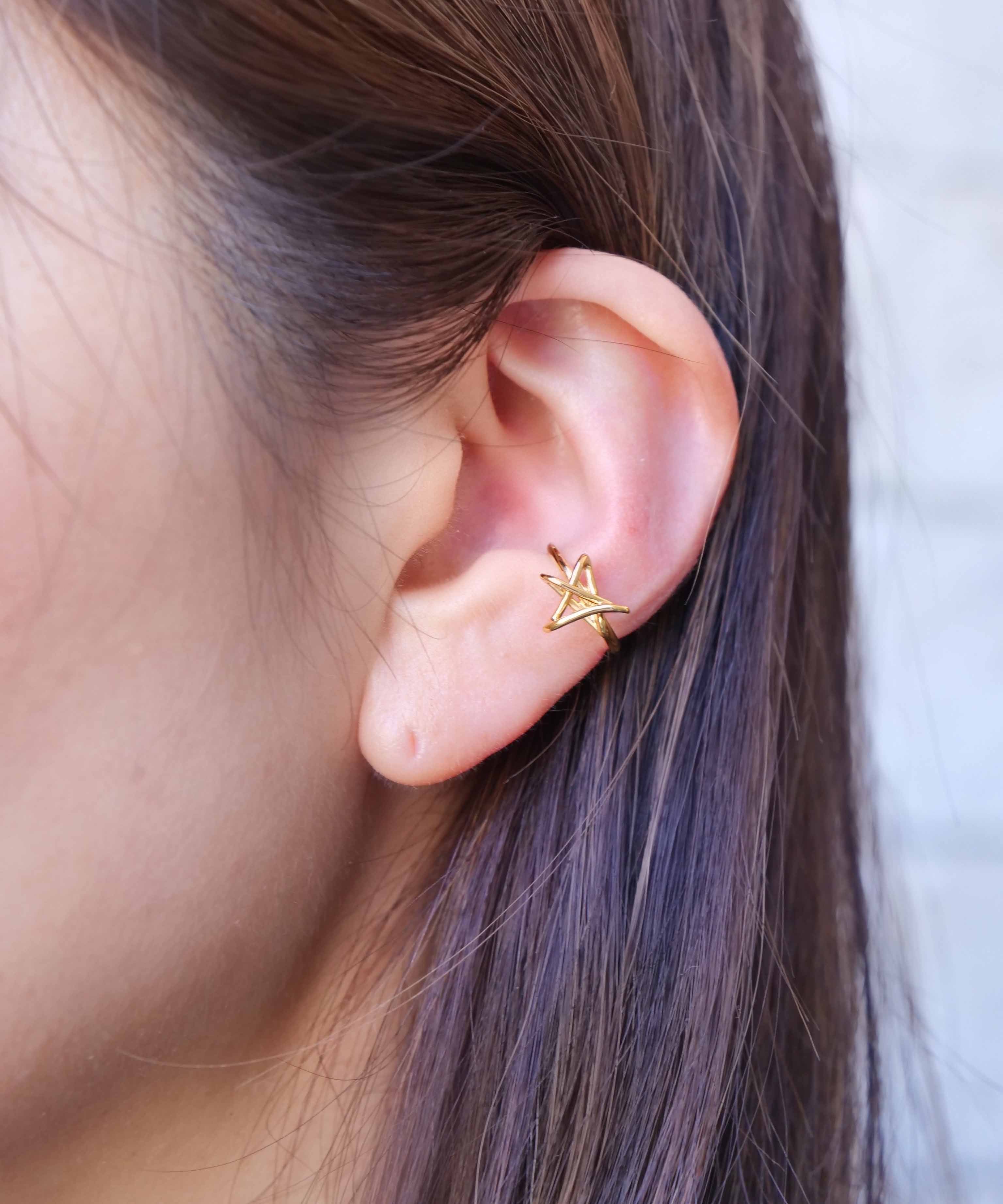 クリスマス限定 ラクガキスターネックレス&イヤーカフ ゴールド&ミックス