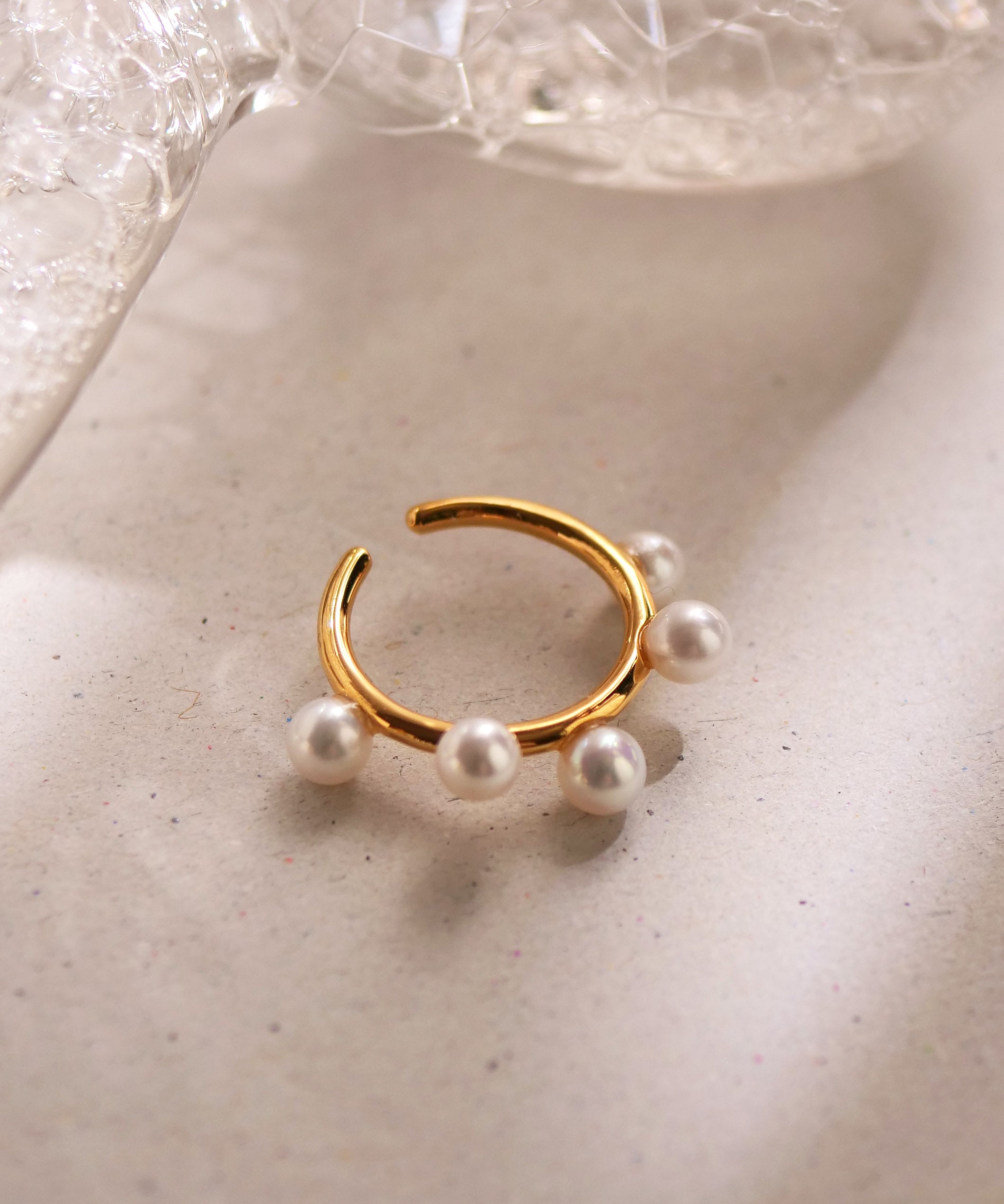 SV925 肥皂泡卷耳夹 金色