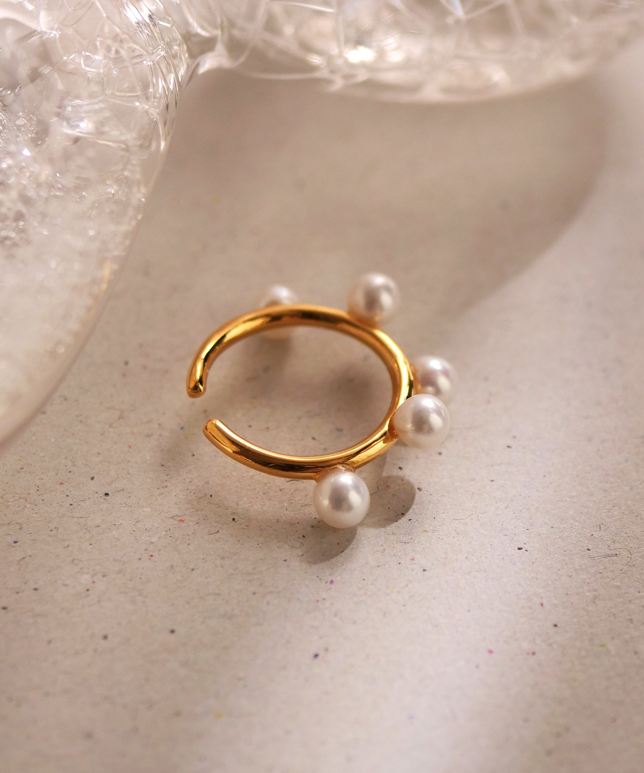 SV925 肥皂泡卷耳夹 金色