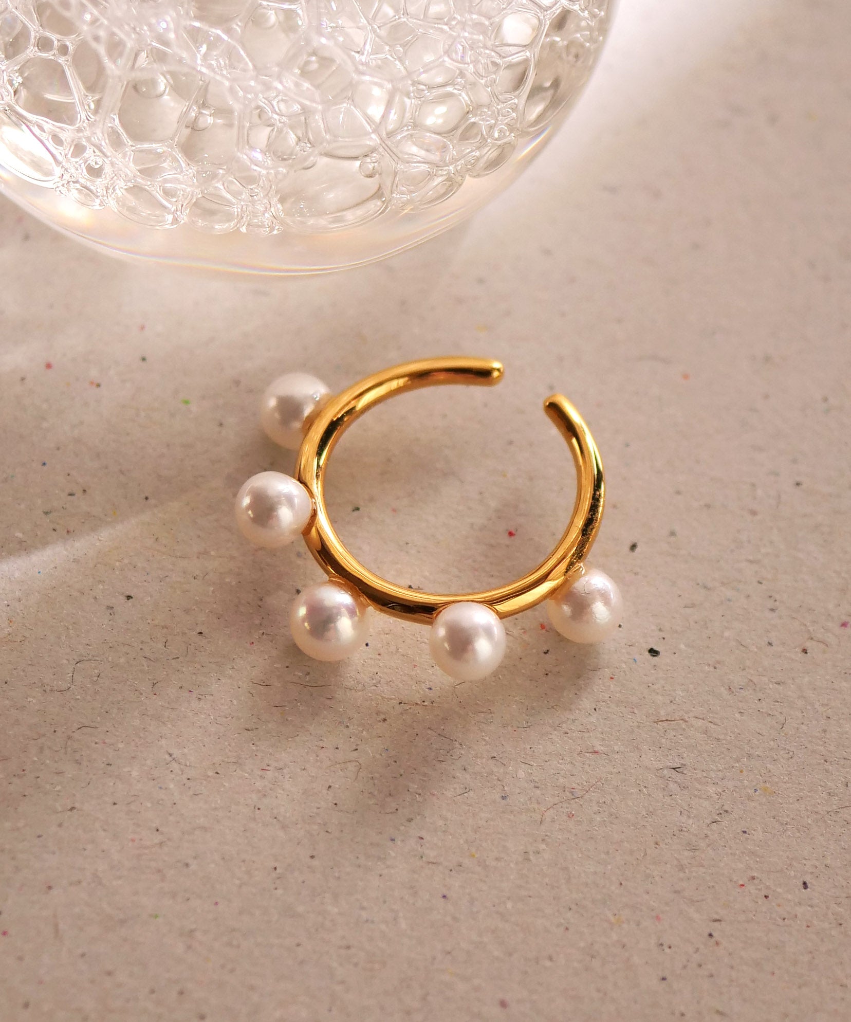 SV925 肥皂泡卷耳夹 金色