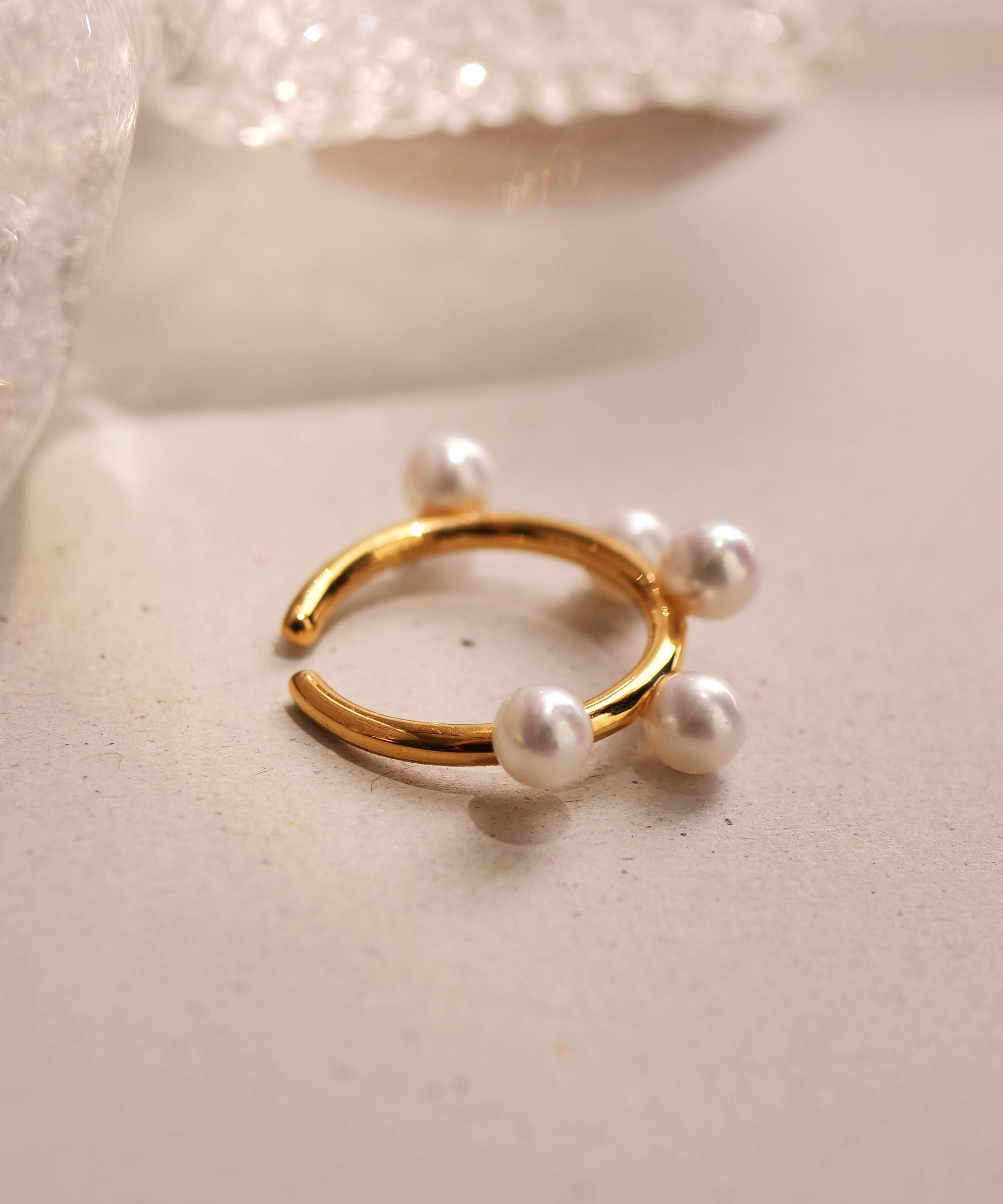 SV925 肥皂泡卷耳夹 金色