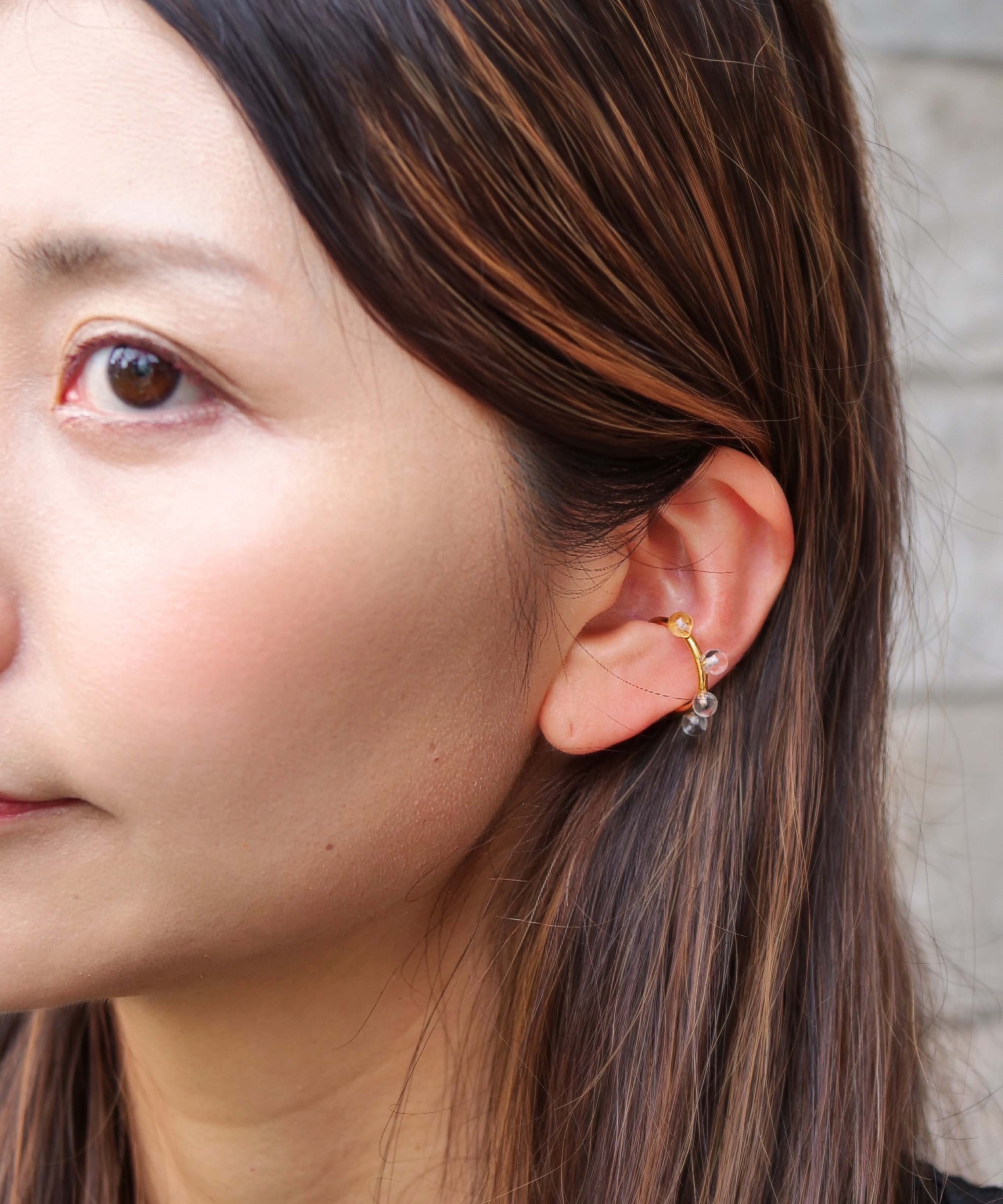 SV925 肥皂泡卷耳夹 金色