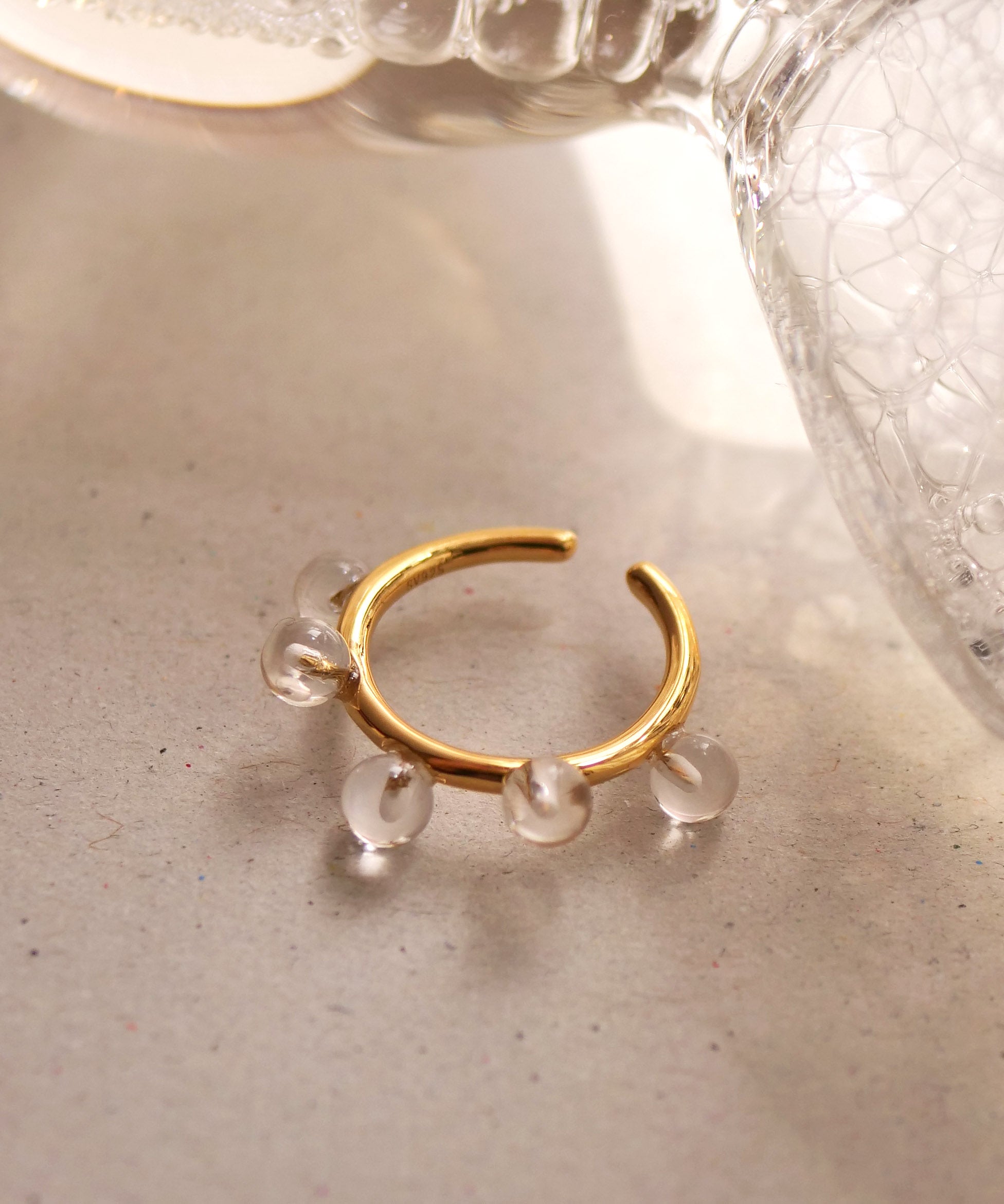 SV925 肥皂泡卷耳夹 金色