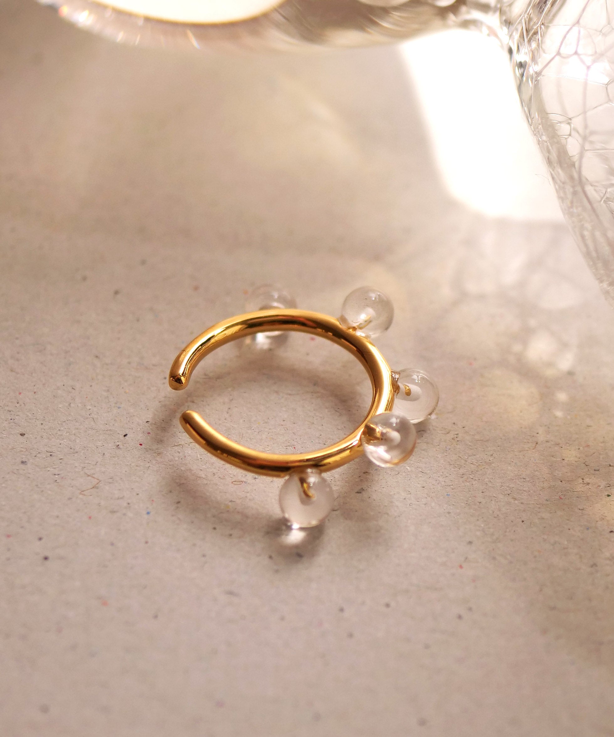 SV925 肥皂泡卷耳夹 金色