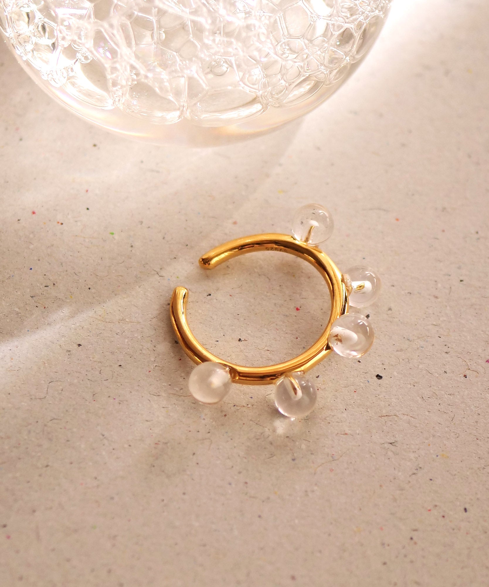 SV925 肥皂泡卷耳夹 金色