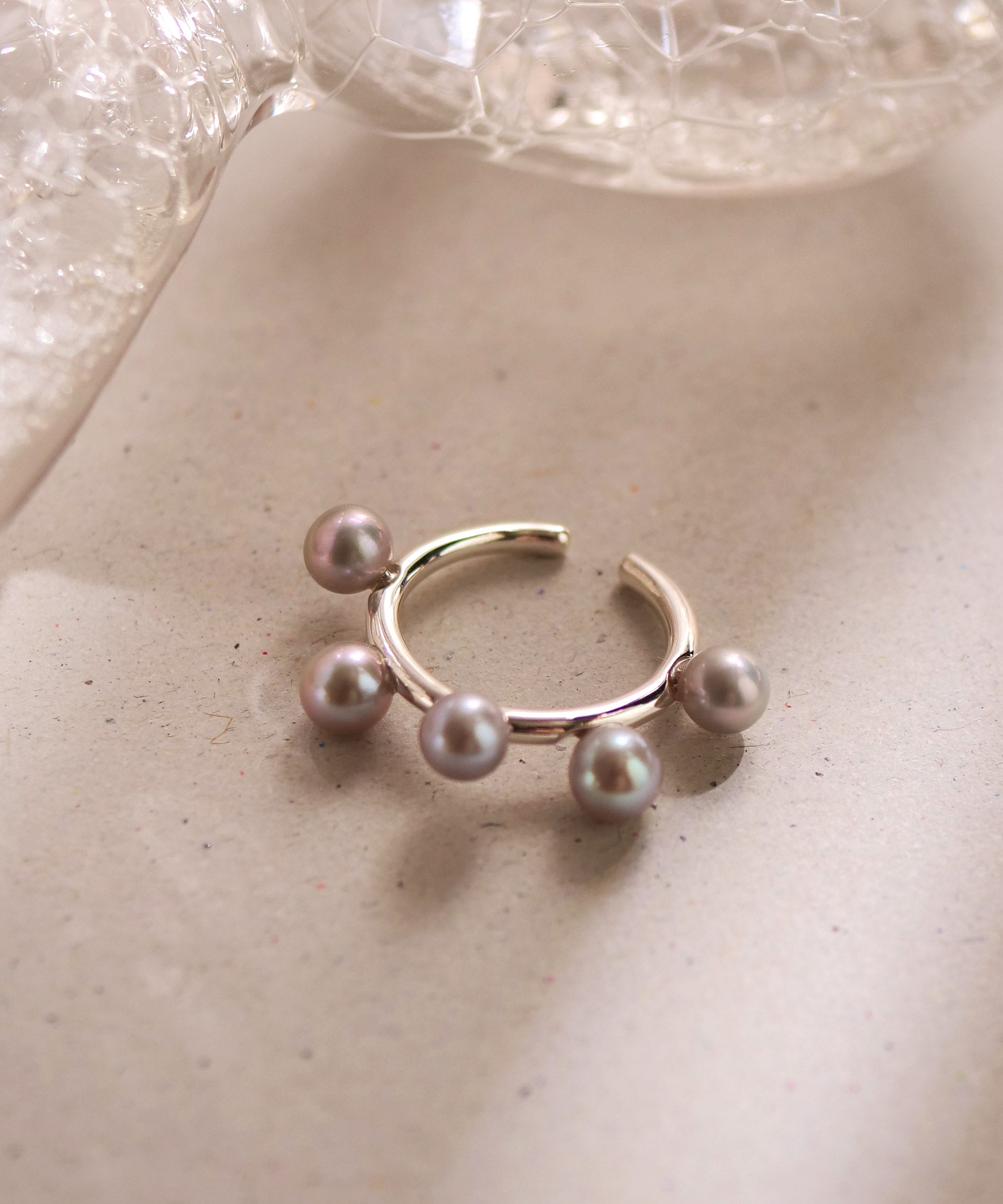 SV925 Bubble Volume Ear Cuff Silver