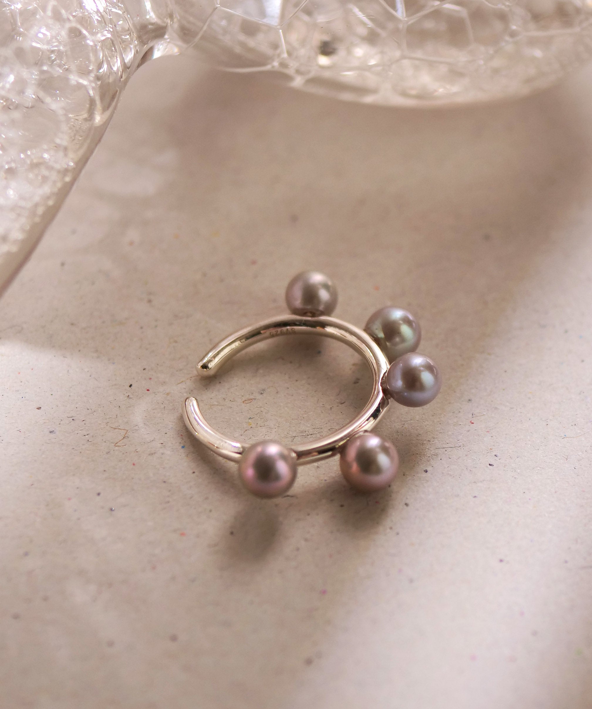 SV925 Bubble Volume Ear Cuff Silver