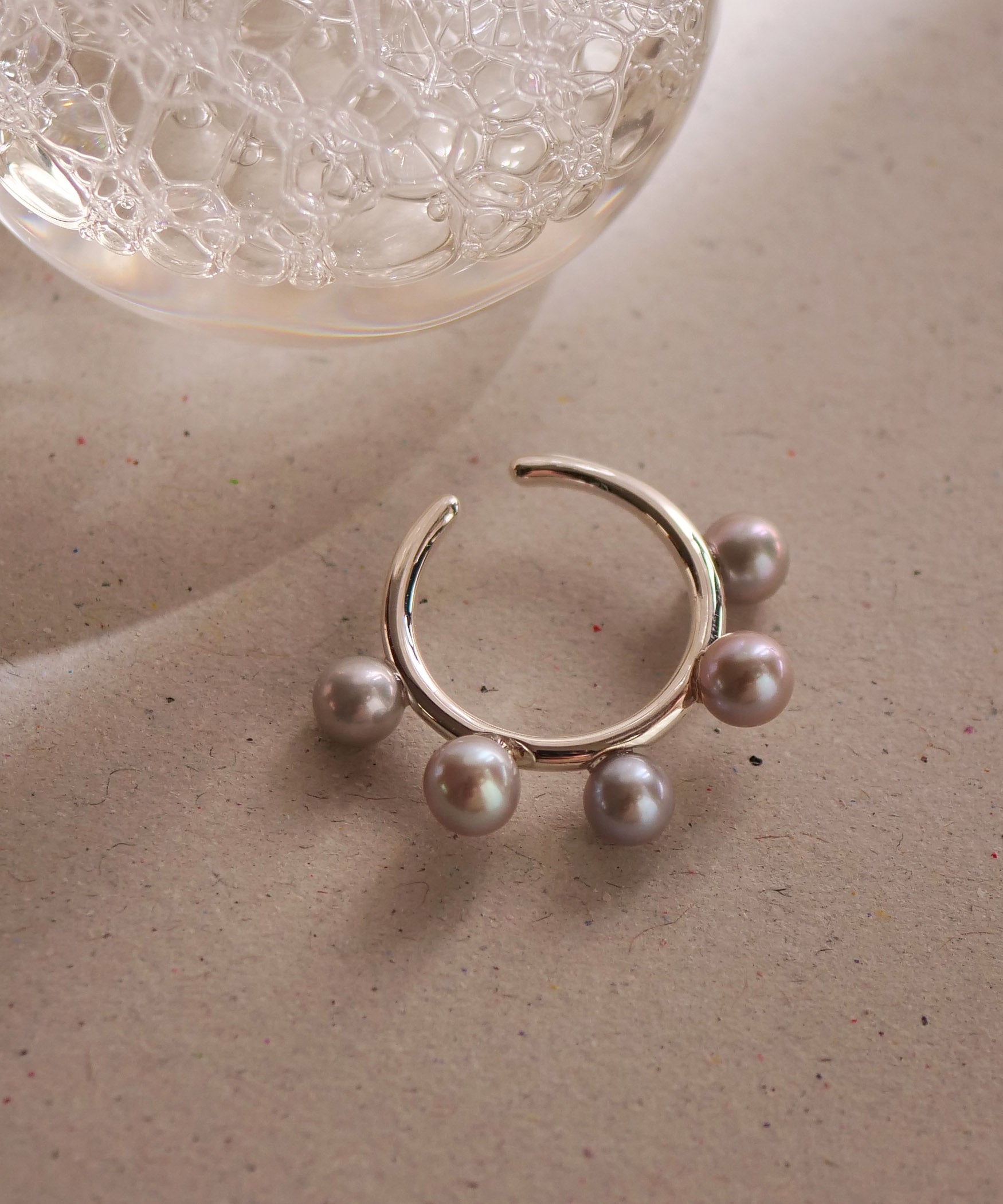 SV925 Bubble Volume Ear Cuff Silver