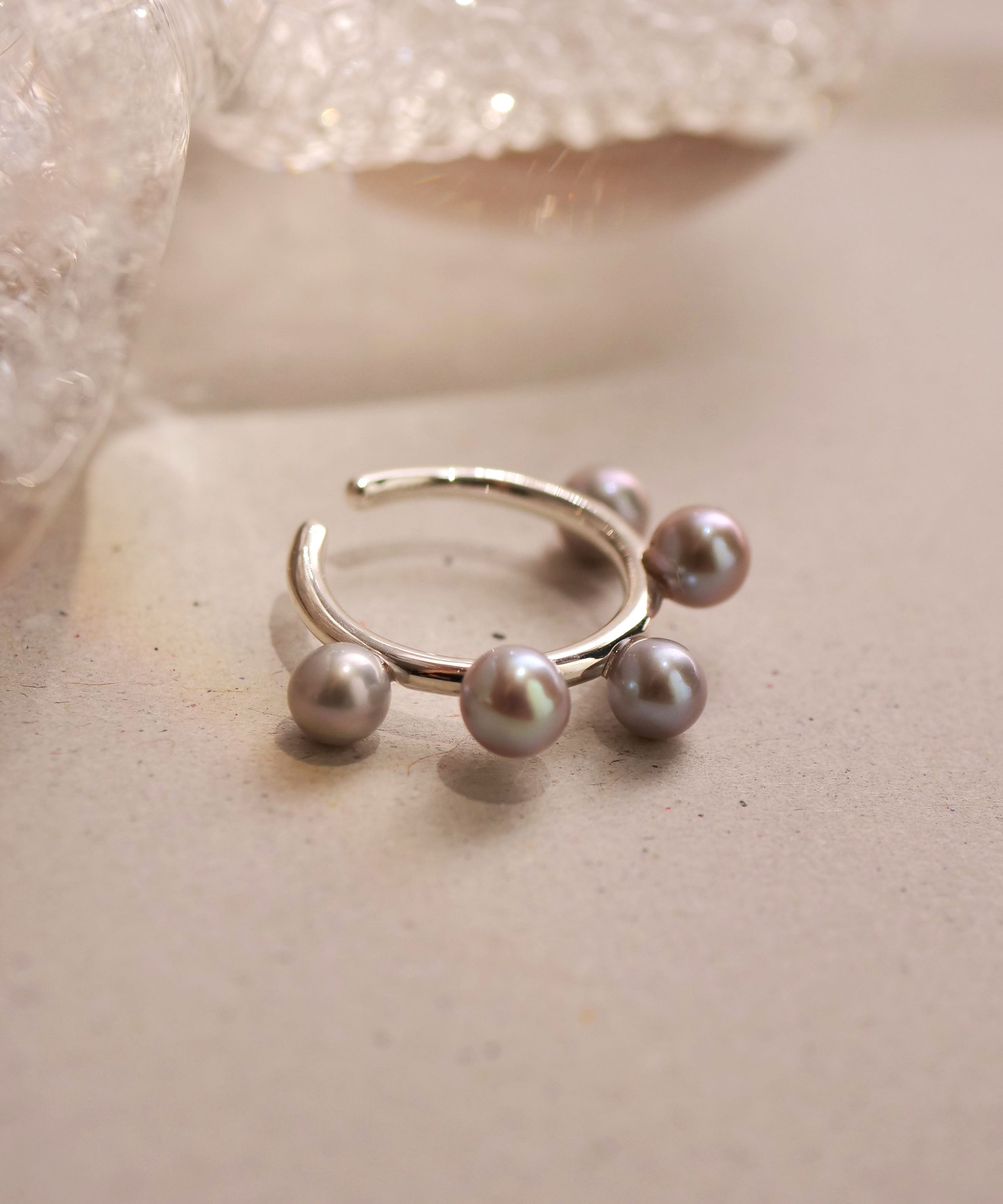 SV925 Bubble Volume Ear Cuff Silver