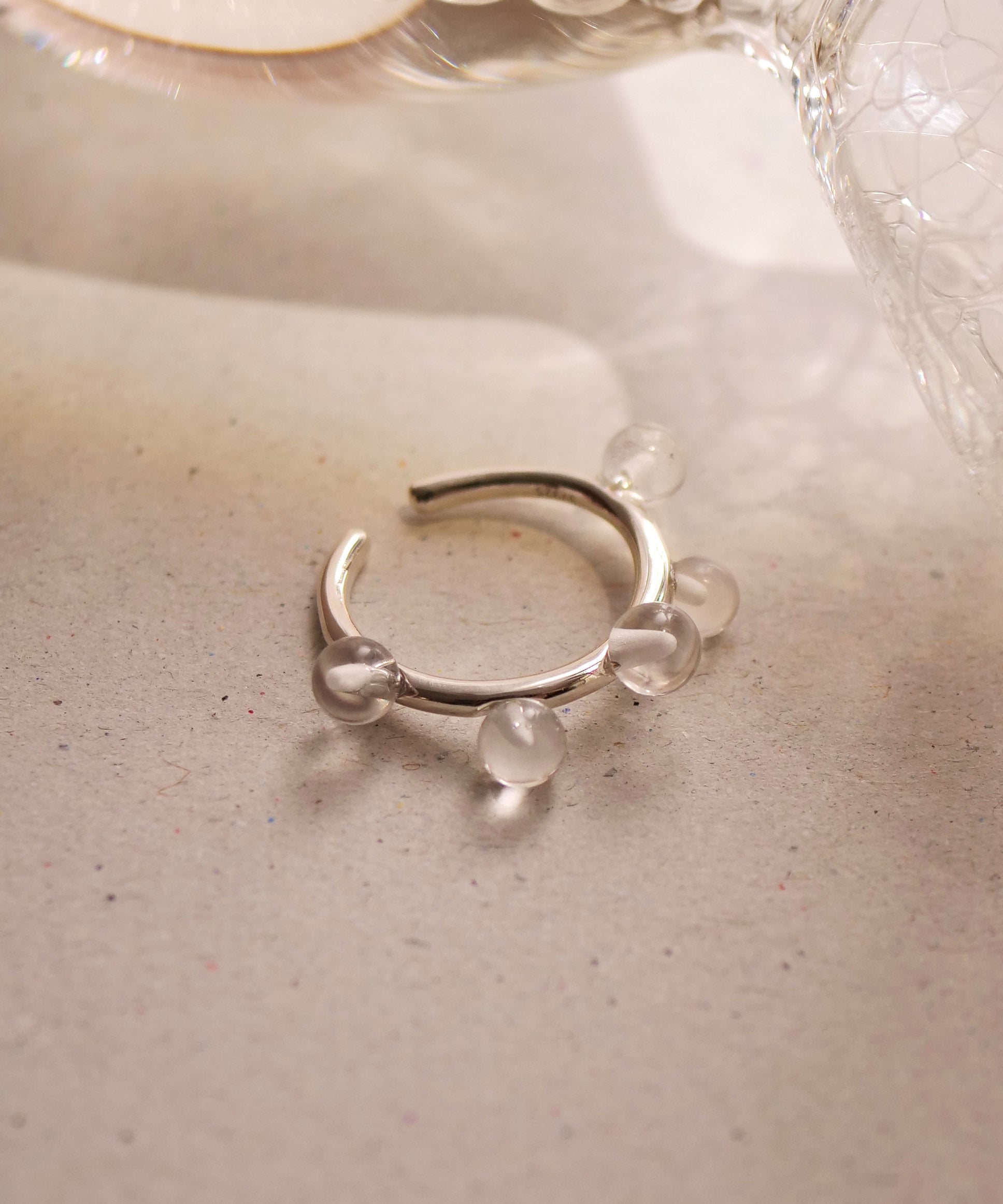 SV925 Bubble Volume Ear Cuff Silver