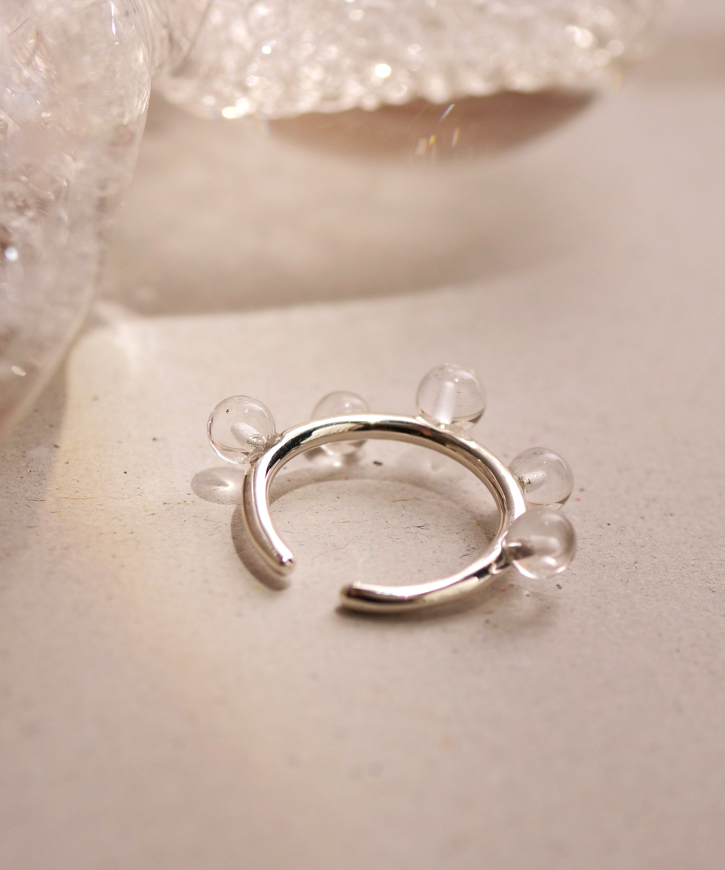 SV925 Bubble Volume Ear Cuff Silver