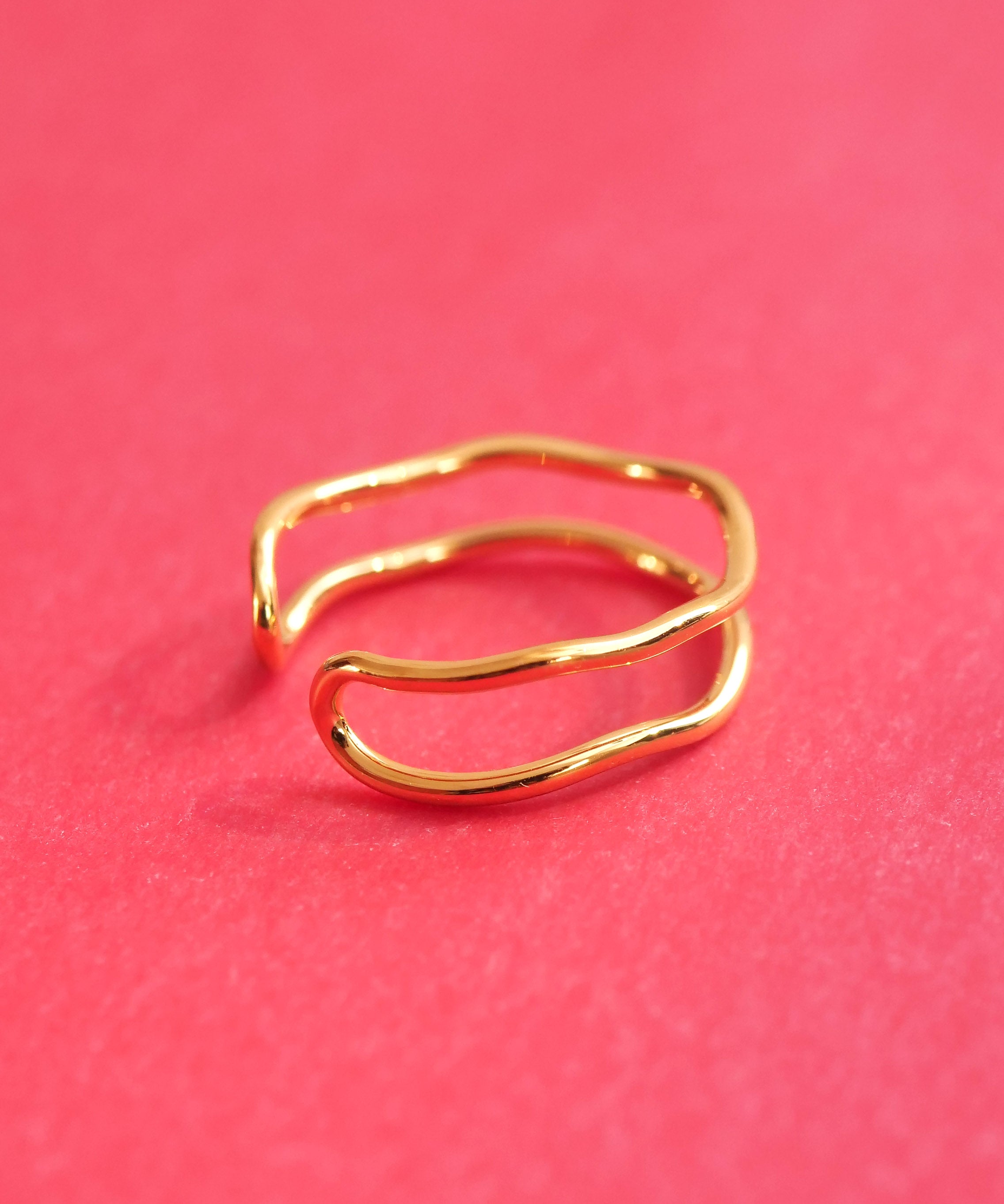 SV925 涂鸦波浪双环金