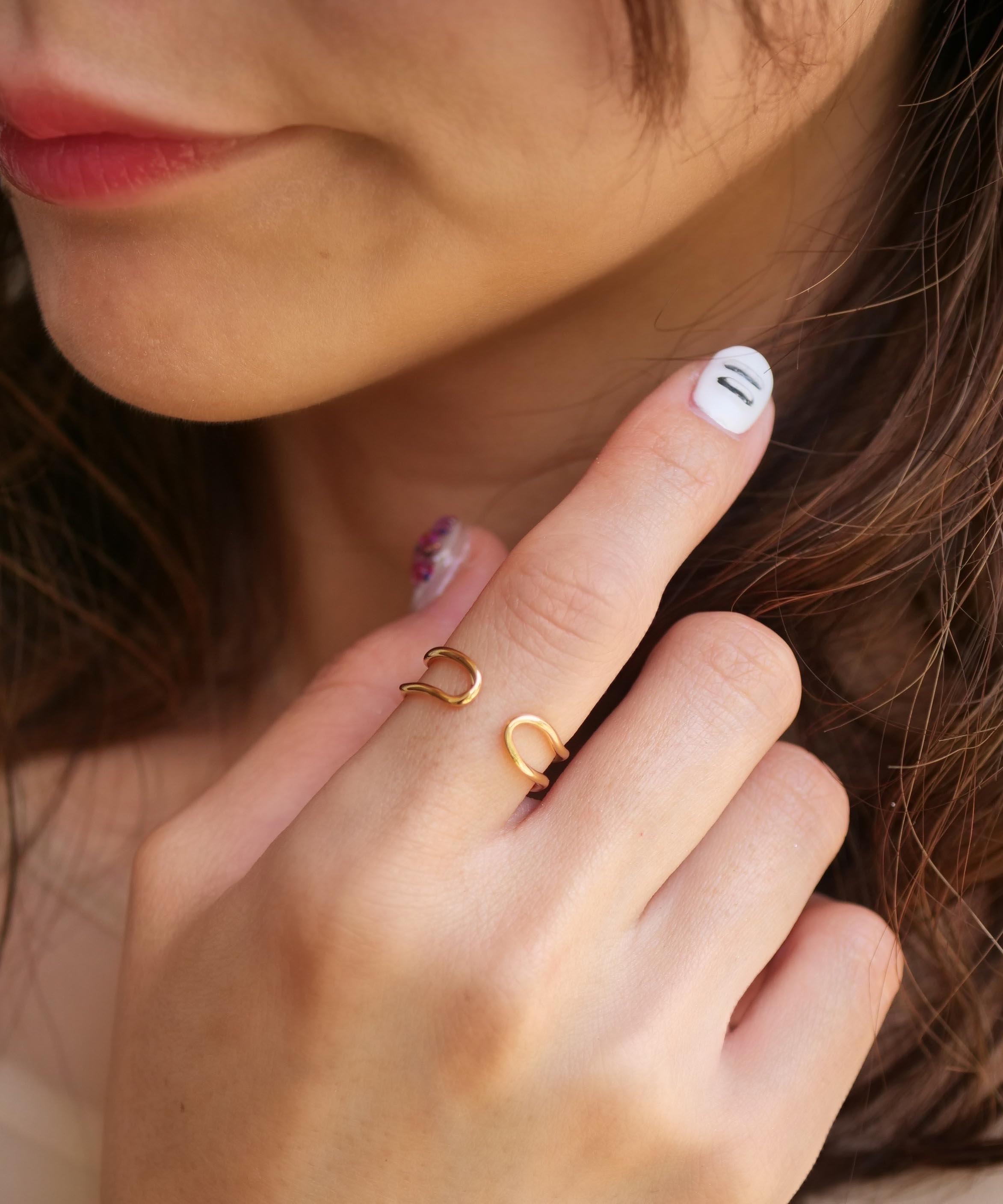 SV925 涂鸦波浪双环金