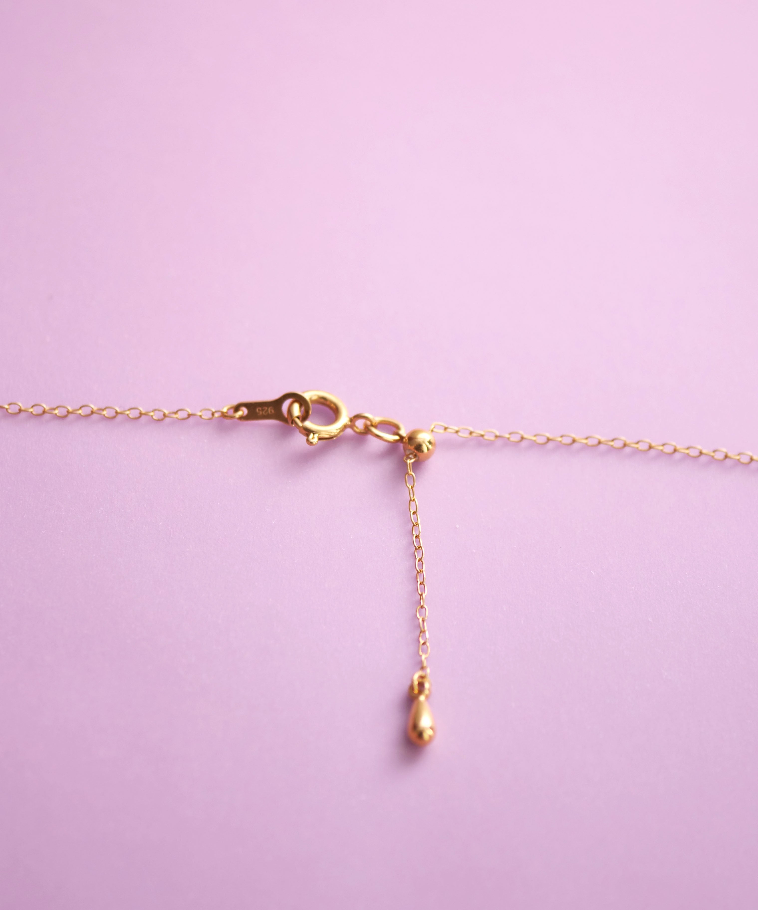 SV925 Soap Bubble 5 Pearl Necklace Gold