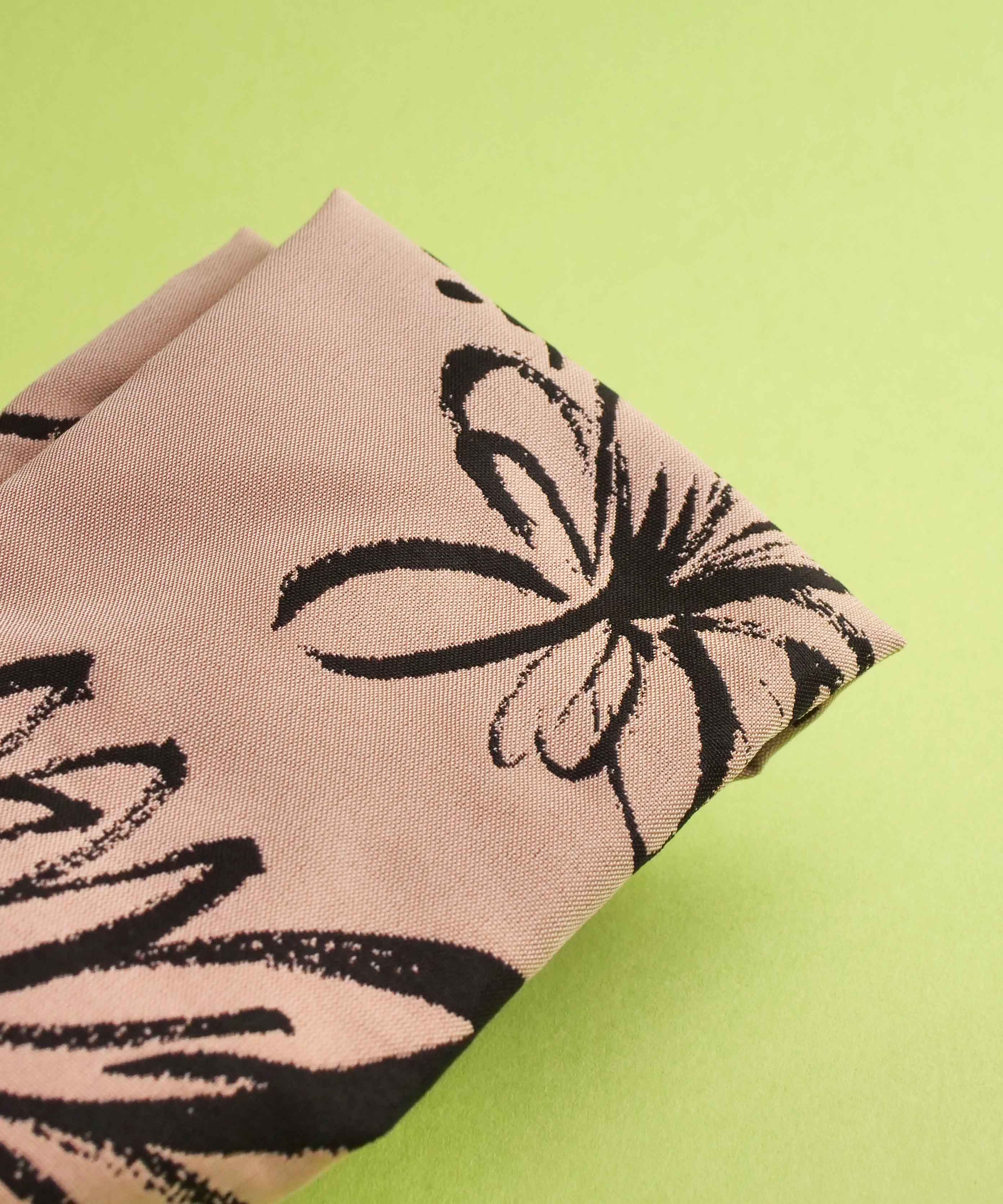 Large monochrome flower turban