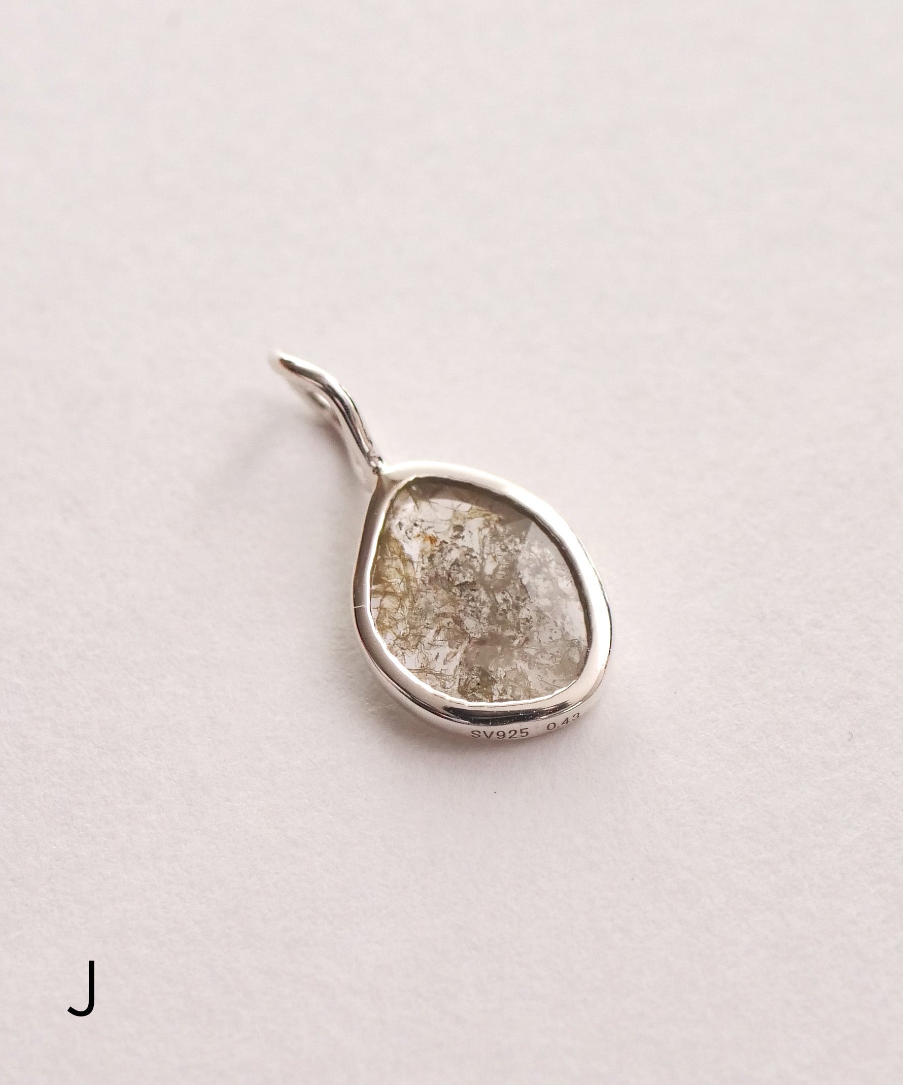 SV925 slice diamond necklace top L size HIJ